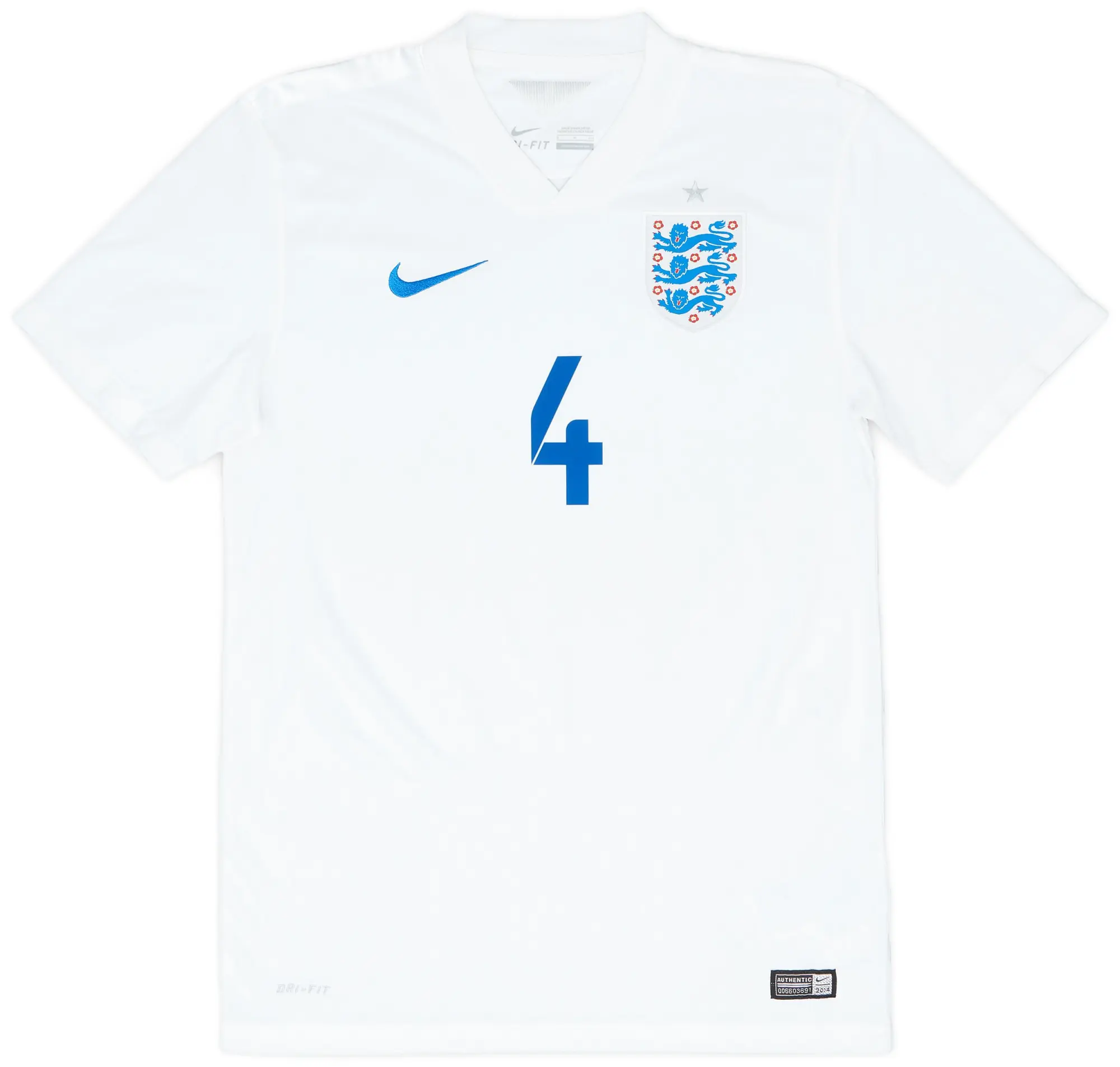 Nike 2014-15 England Home Shirt Gerrard #4 - 9/10 - (S)