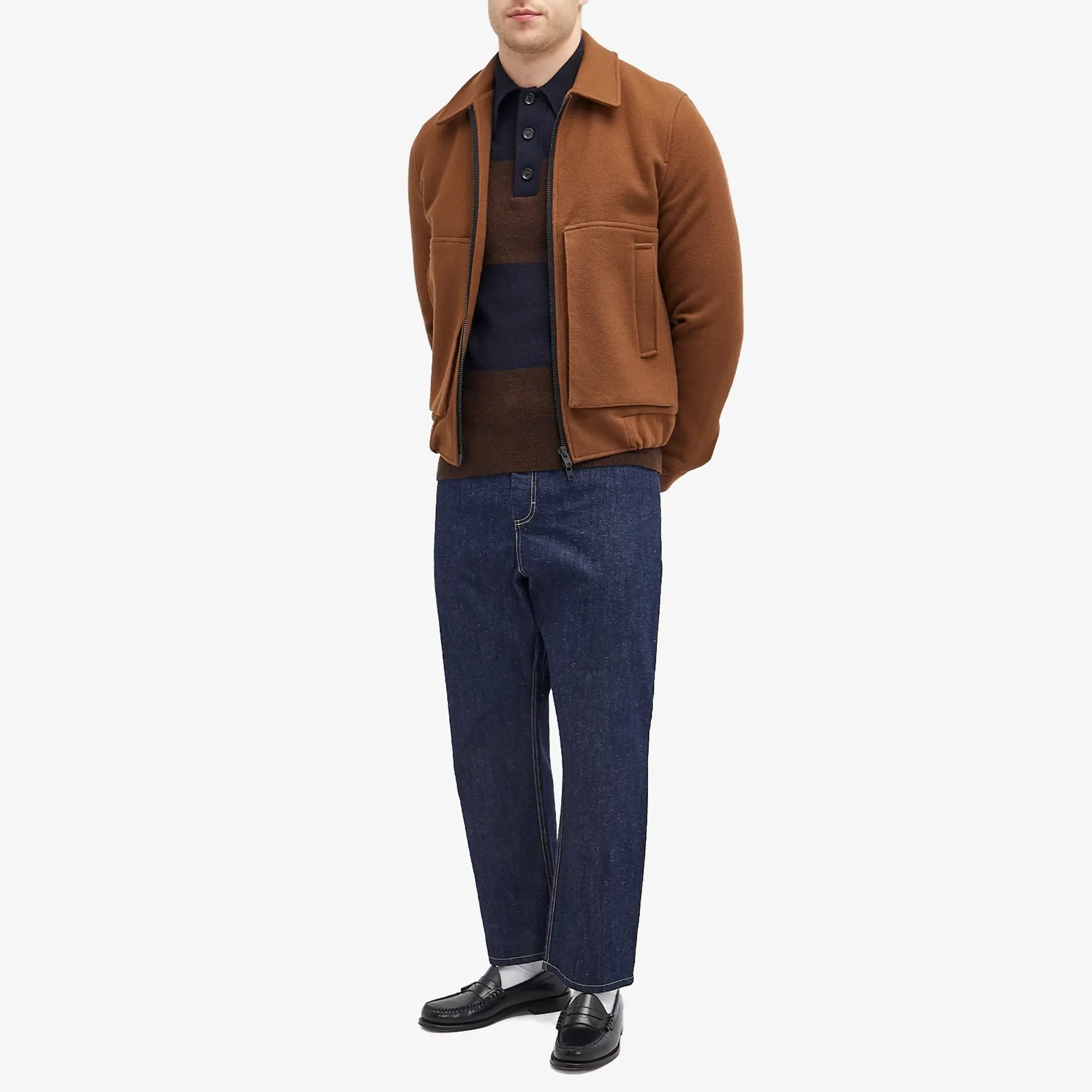 Oliver Spencer Men's Arlington Bomber Jacket Tawny Brown