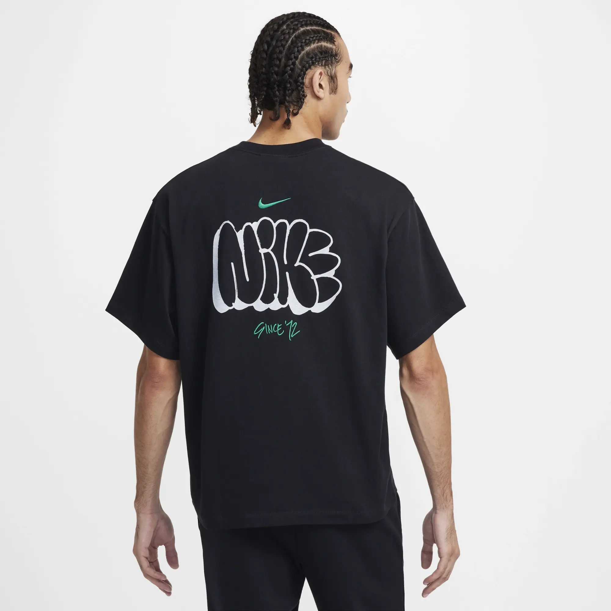 Nike Solo Swoosh Graffiti T-Shirt, Black