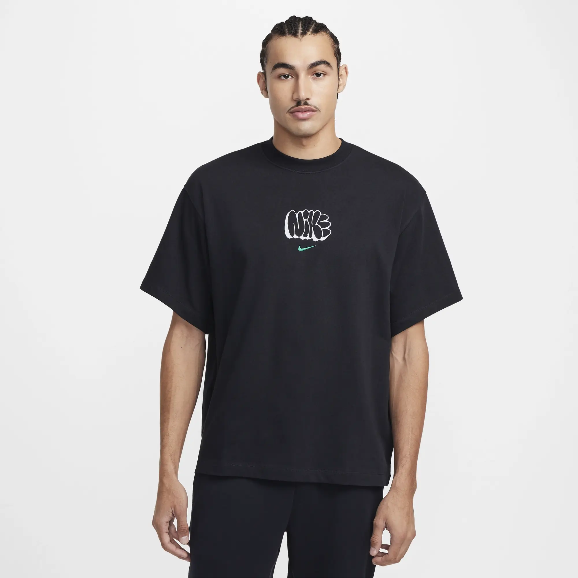 Nike Solo Swoosh Graffiti T-Shirt, Black