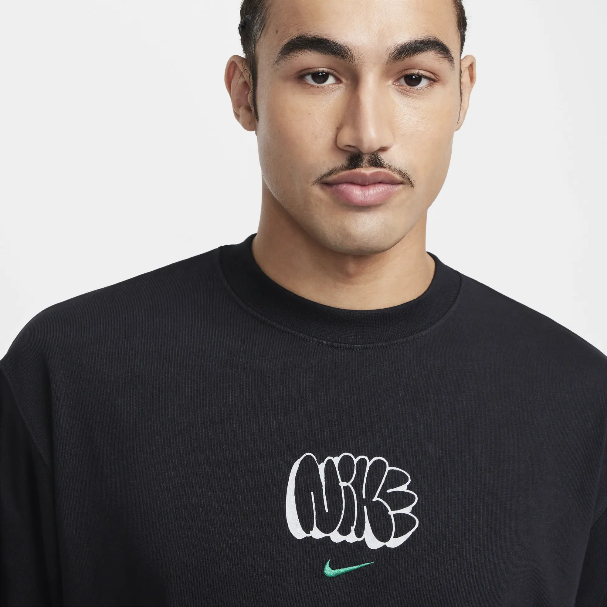 Nike Solo Swoosh Graffiti T-Shirt, Black