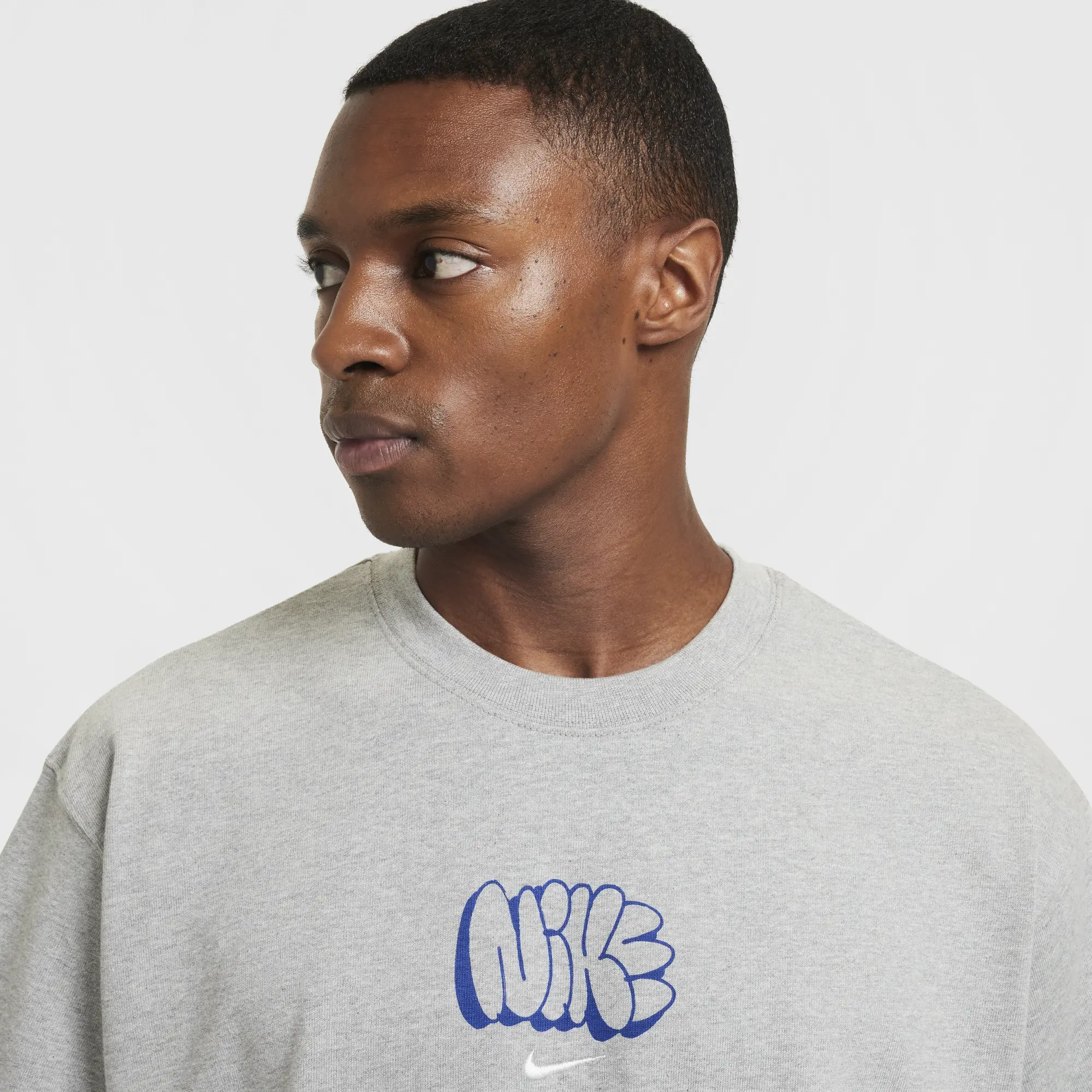 Nike Solo Swoosh Graffiti T-Shirt, Grey