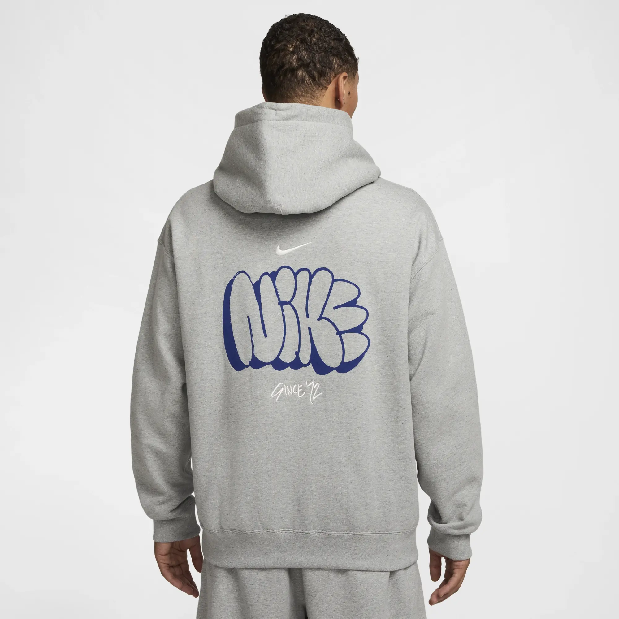 Nike Solo Swoosh Graffiti Hoodie, Grey