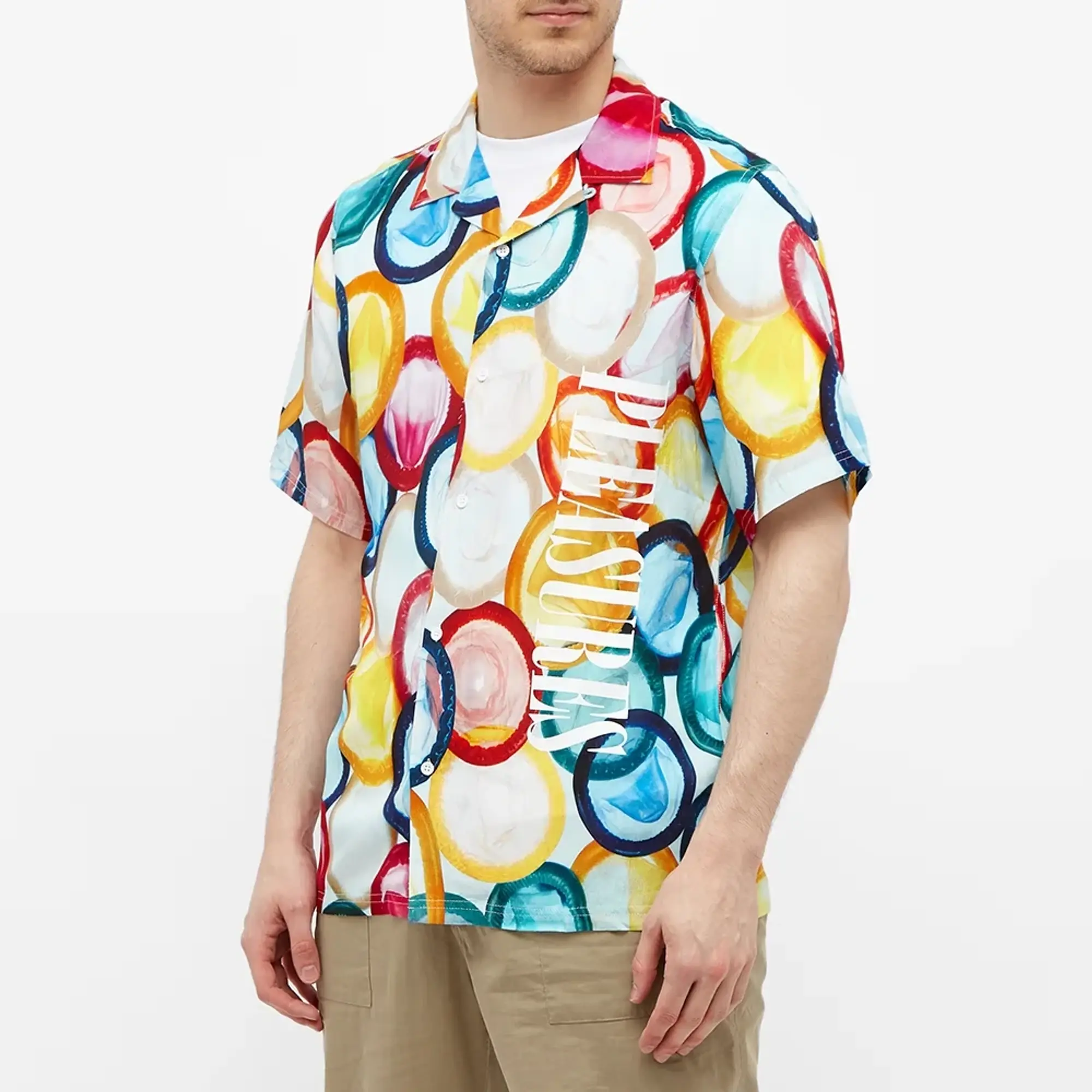 END. x Pleasures Men's 'Sexual Satisfaction' Vacation Shirt Multi