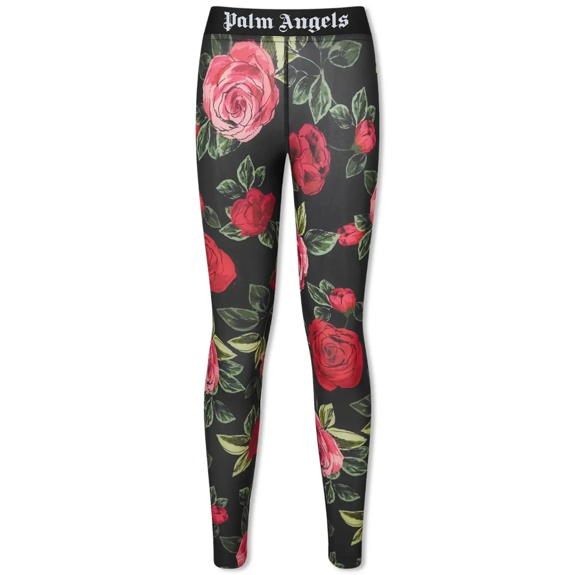 END. x Palm Angels Women's Allover Rose Sport Leggings Black/Red