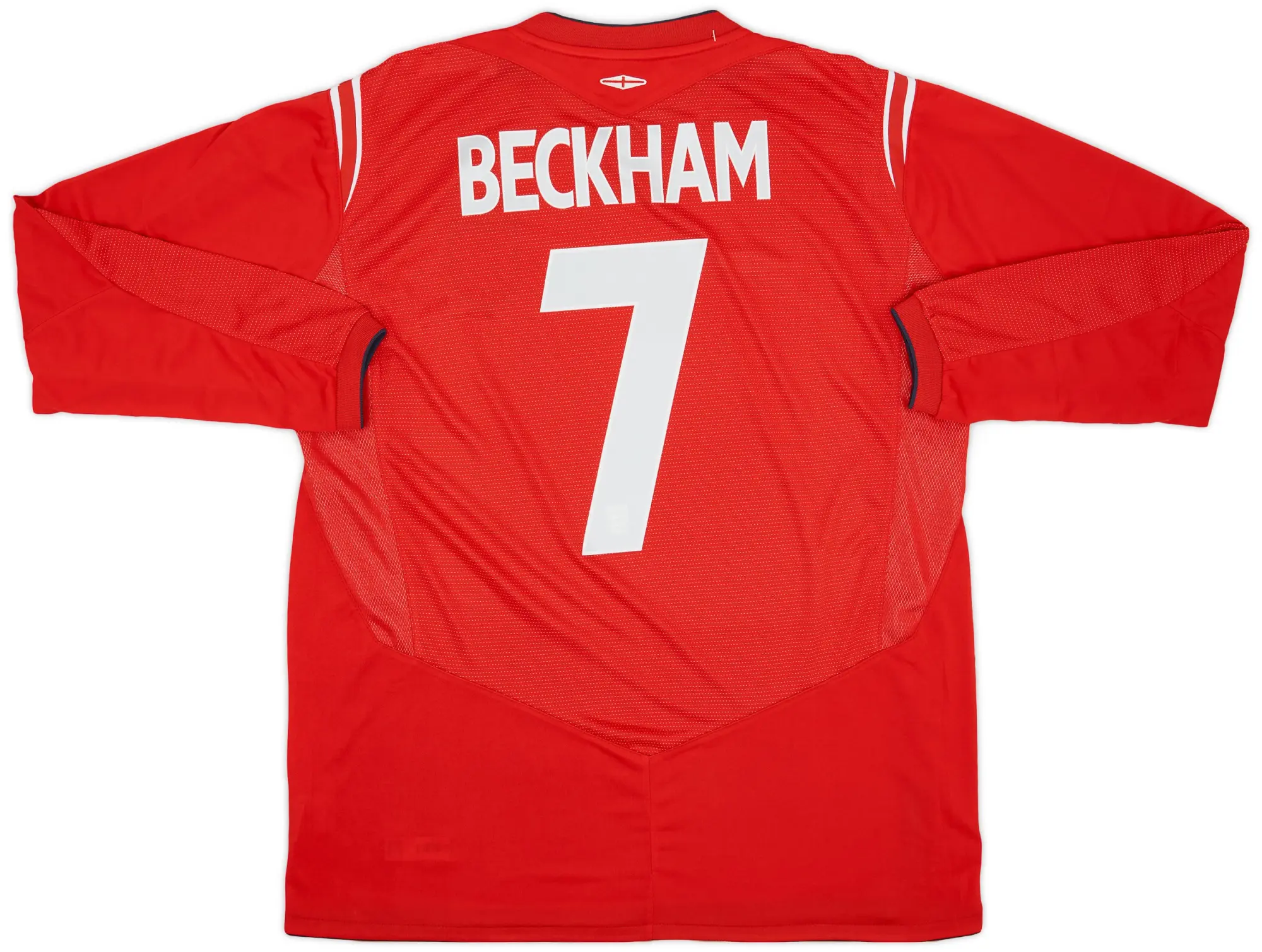 Umbro 2004-06 England Away L/S Shirt Beckham #7 (XL)