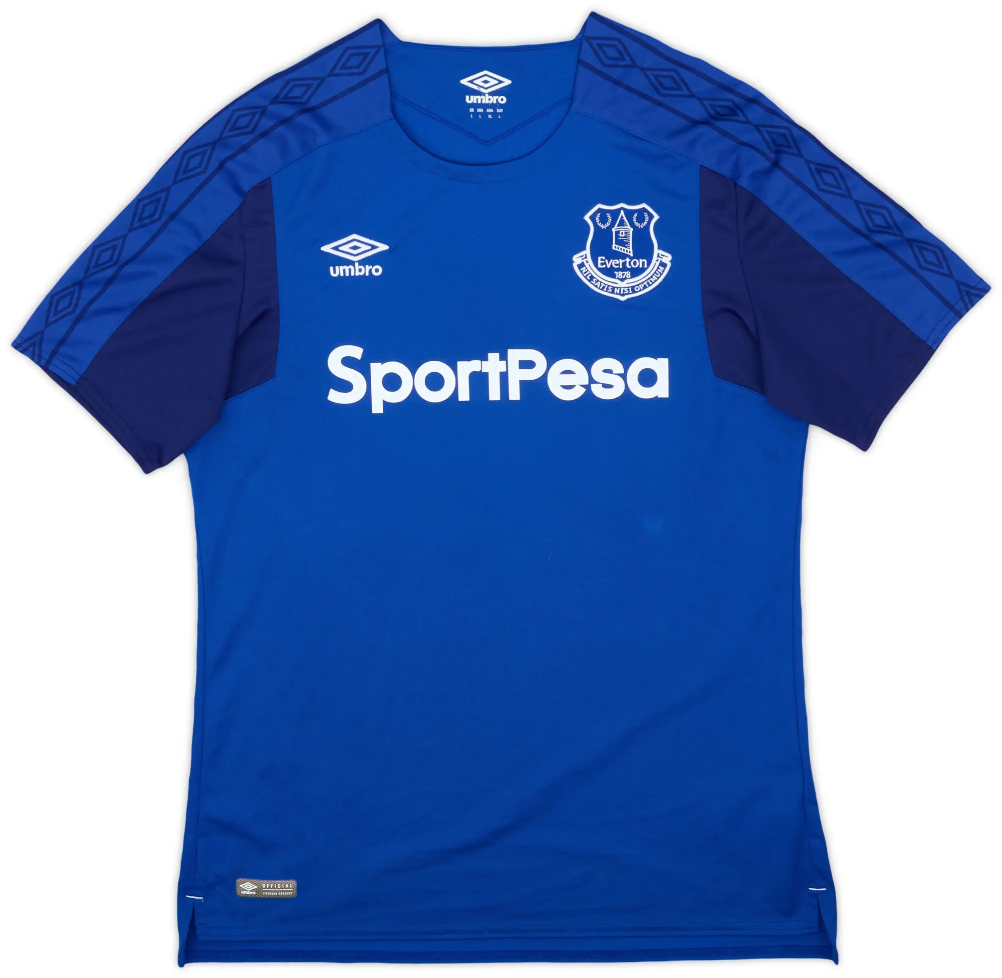 Umbro 2017-18 Everton Home Shirt - 8/10 - (L)