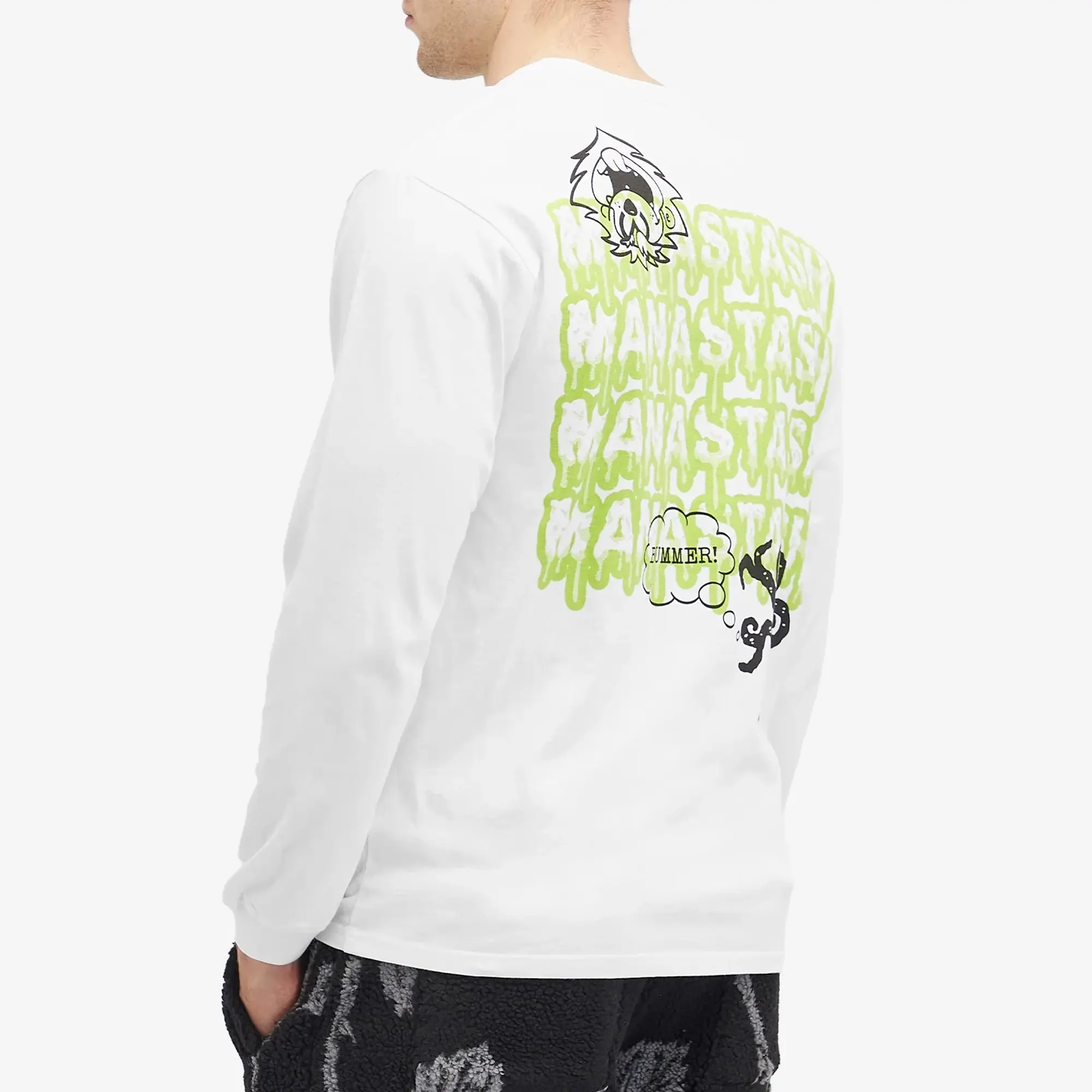 Manastash Men's Long Sleeve Mushroom T-Shirt White