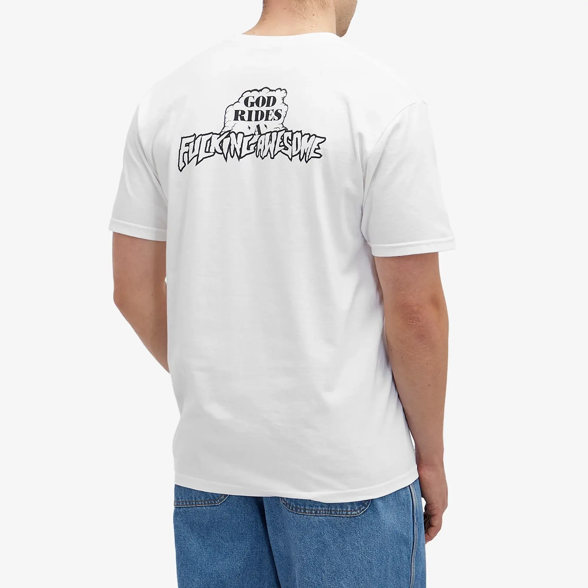 Fucking Awesome Men's God Rides T-Shirt White