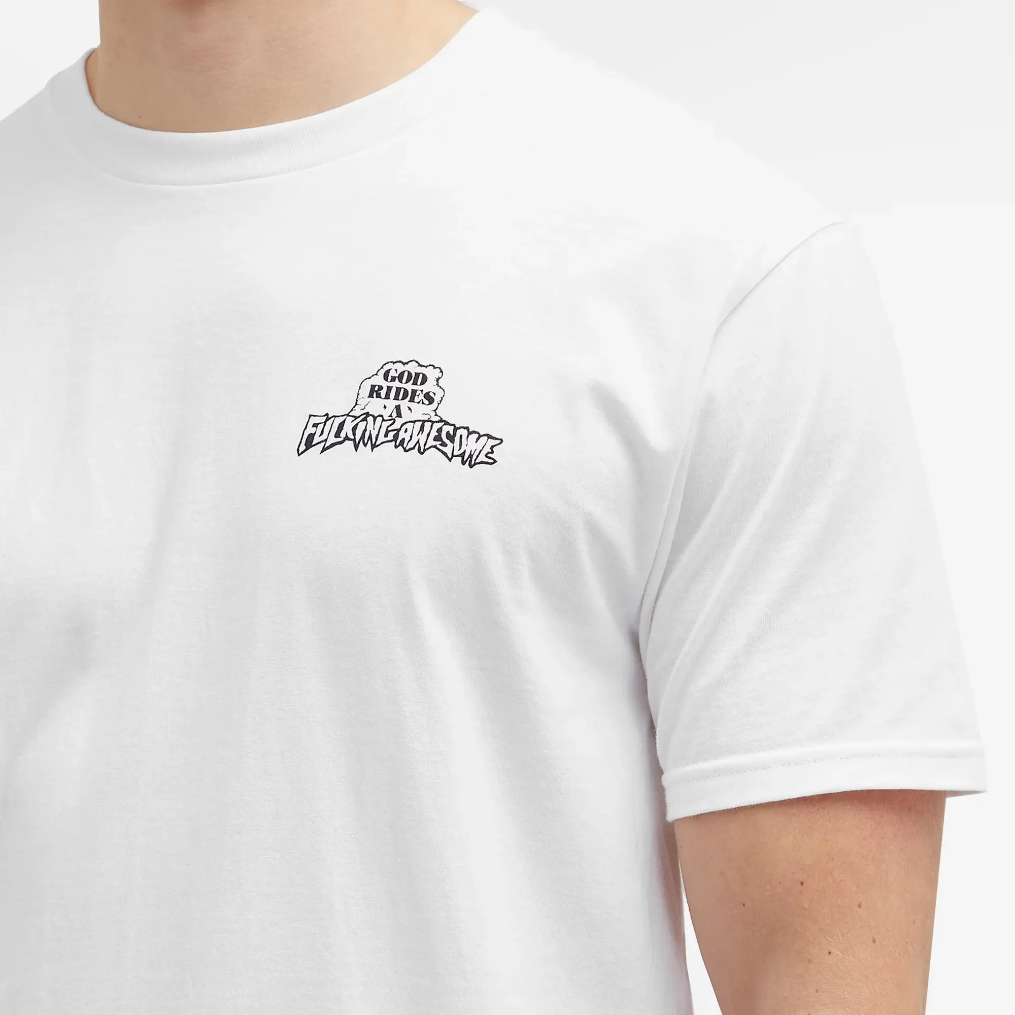 Fucking Awesome Men's God Rides T-Shirt White