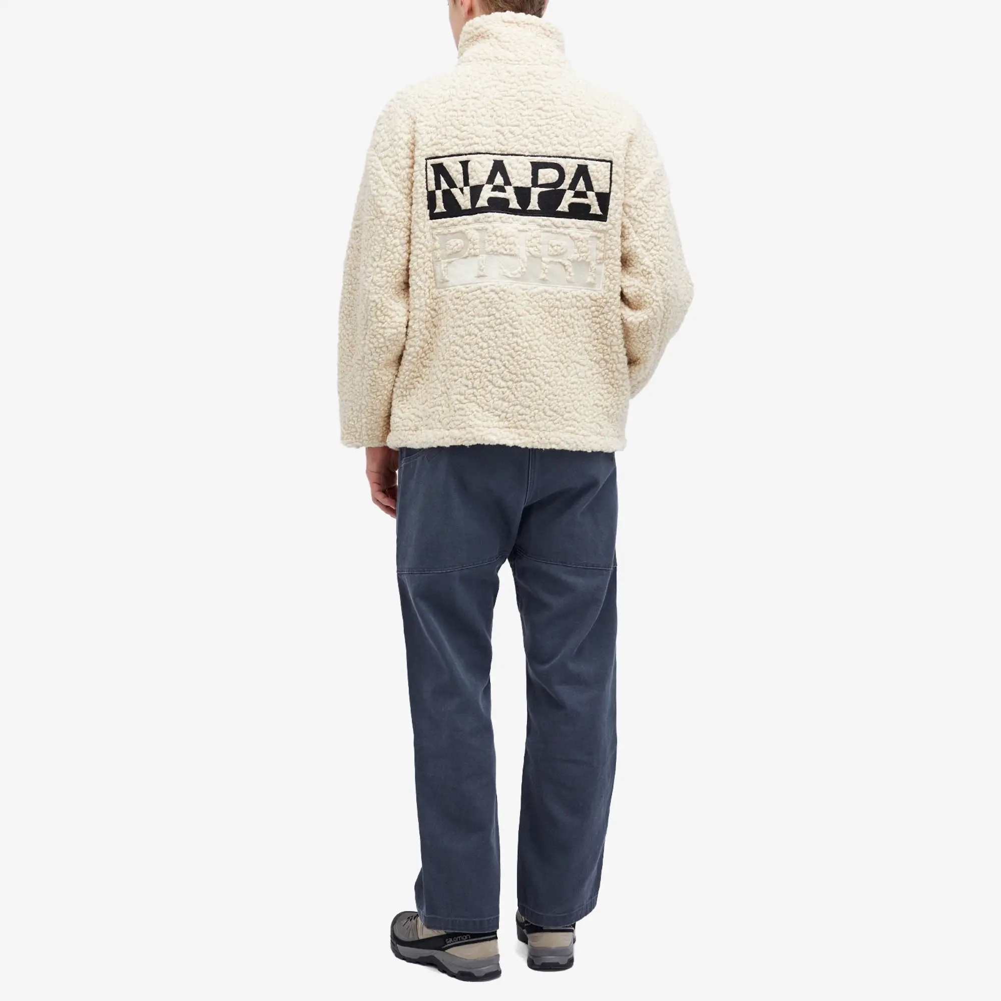 Napapijri Men's Jaman Logo Wool Fleece Beige Dimity