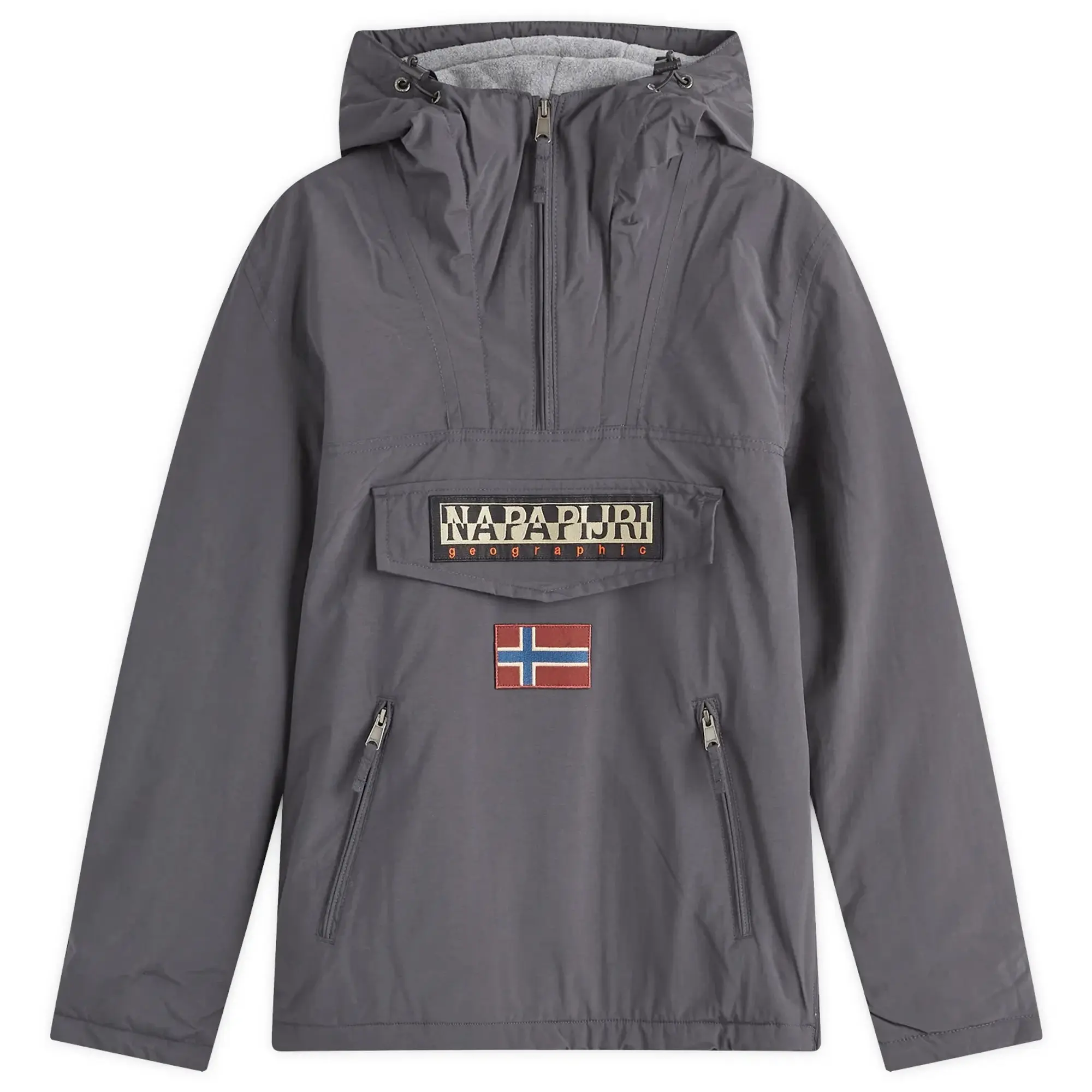 Napapijri Men's Rainforest Pullover Jacket Grey Solid