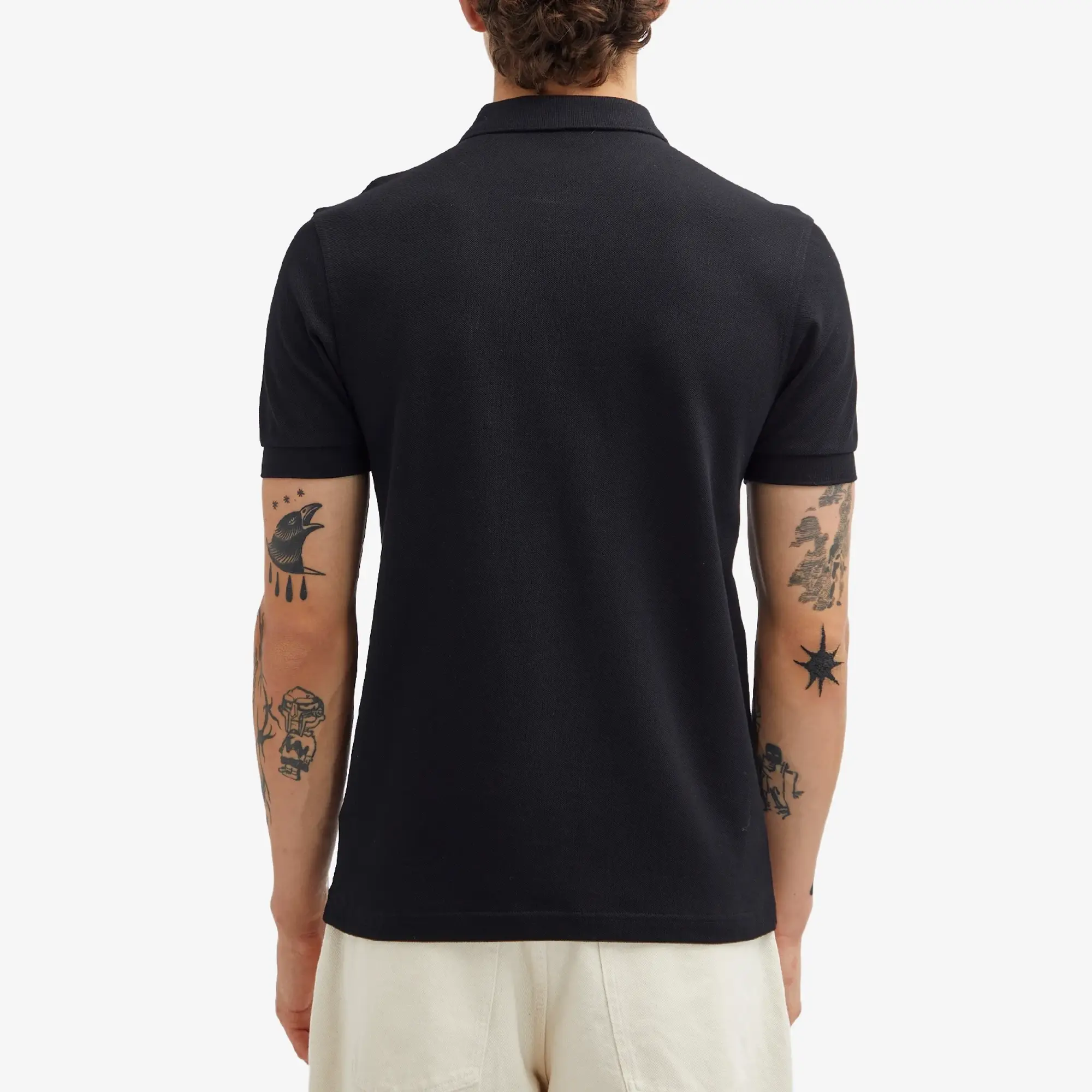 Fred Perry Men's Plain Polo Black/Marmalade