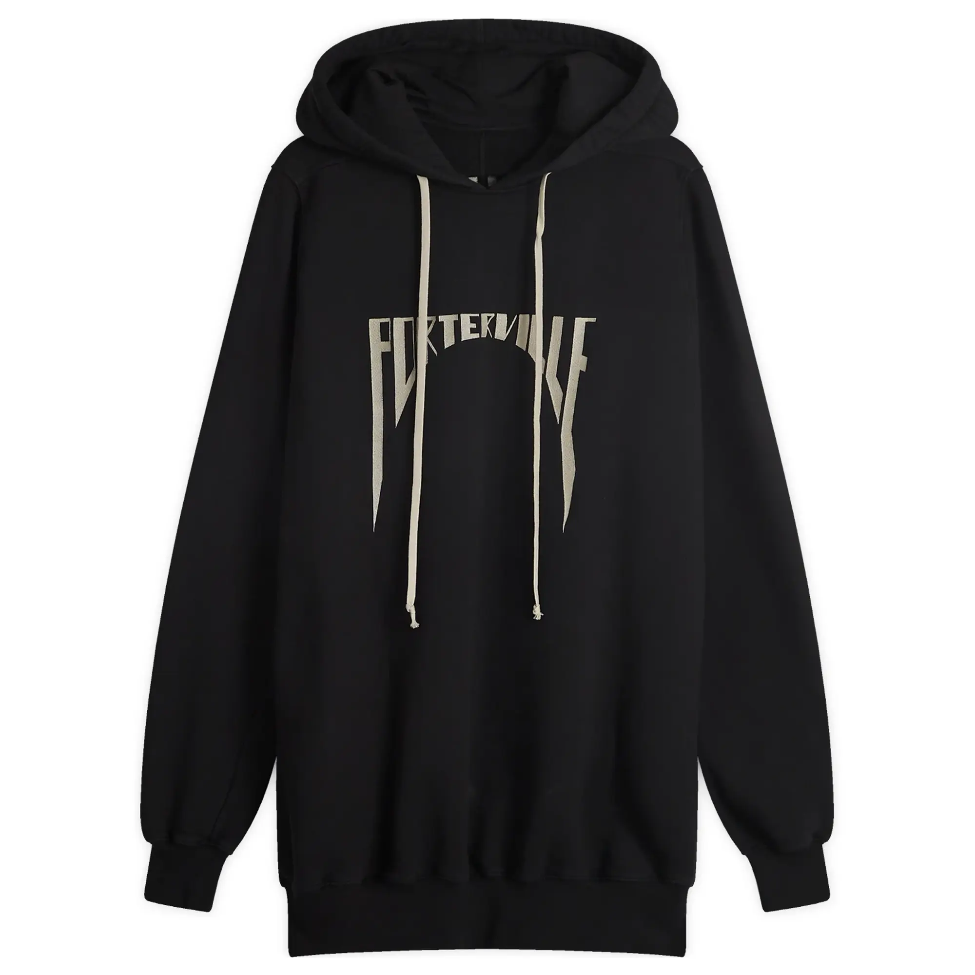 Rick Owens Men's Porterville Popover Hoodie Black/Pearl