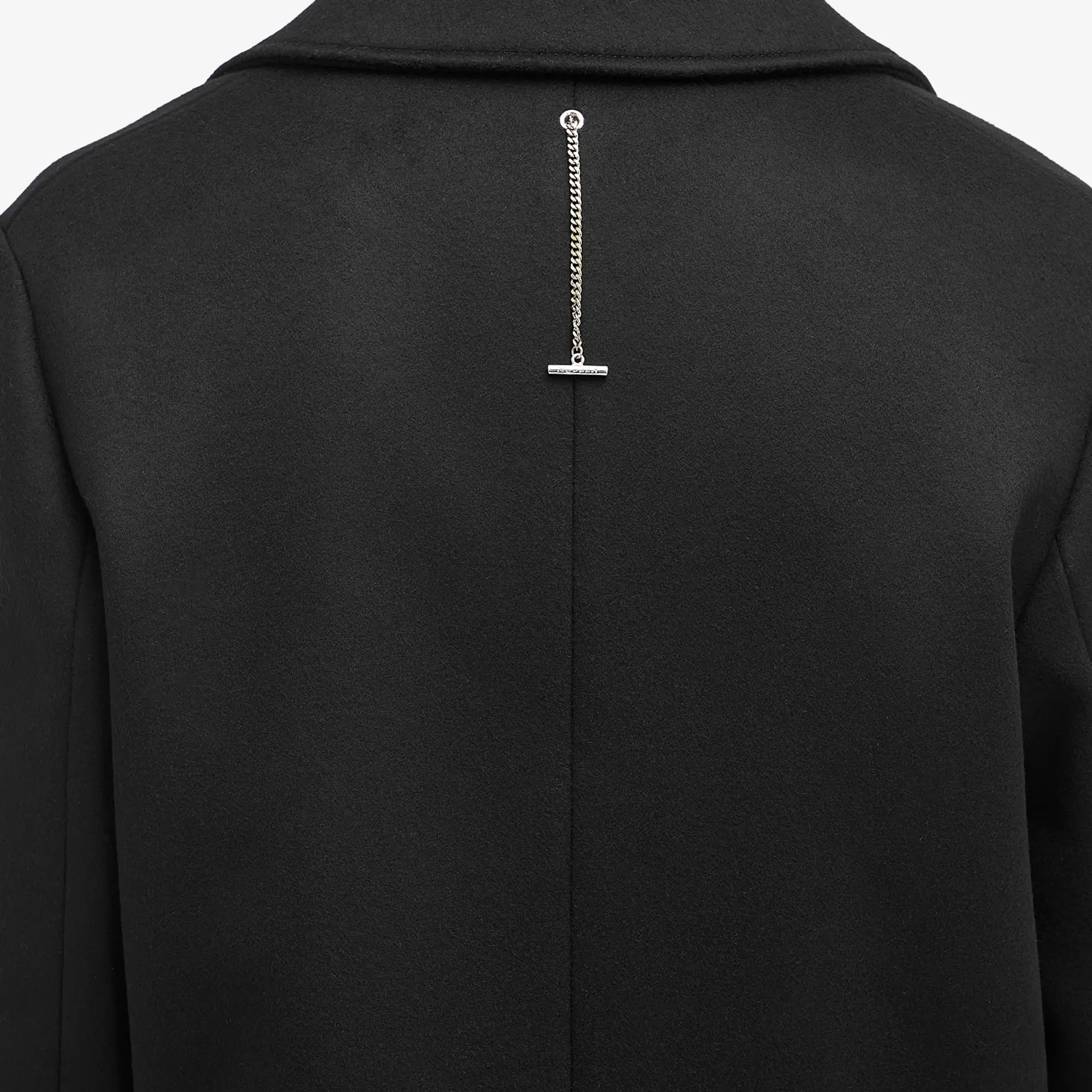 Alexander McQueen Men's Wool Felt Double Breasted Jacket Black