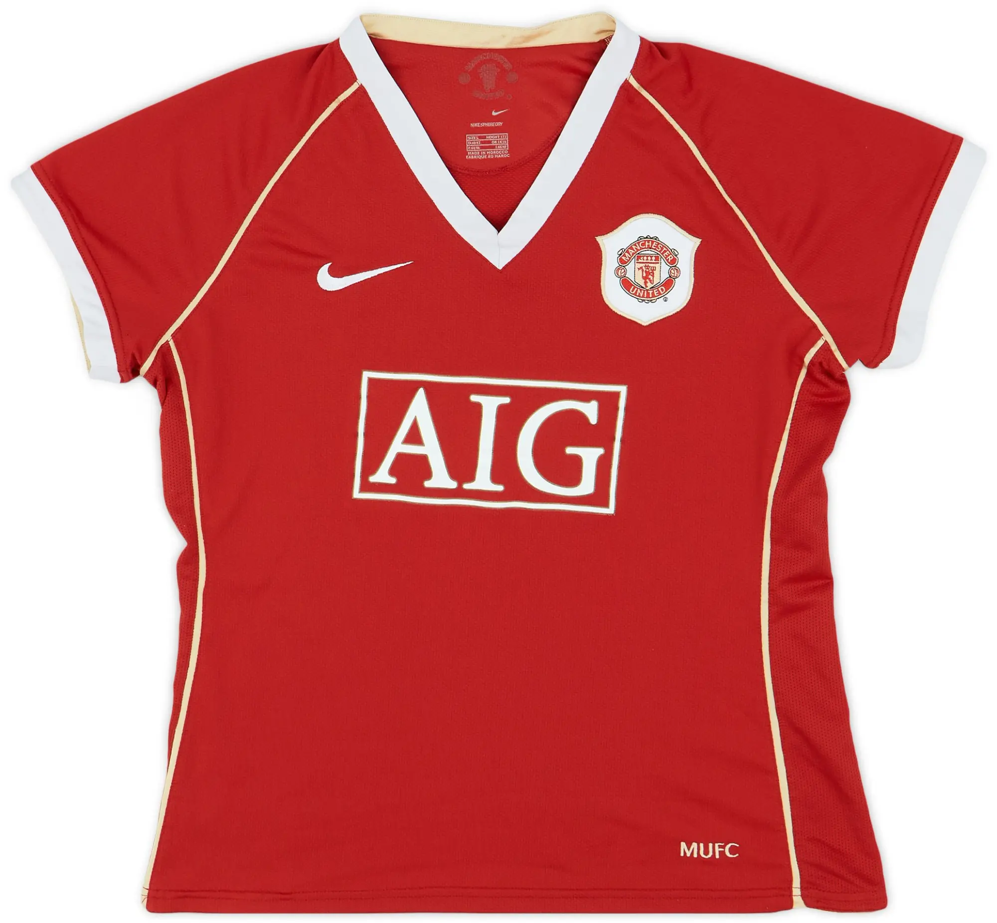 Nike 2006-07 Manchester United Home Shirt - 9/10 - (Women's L)