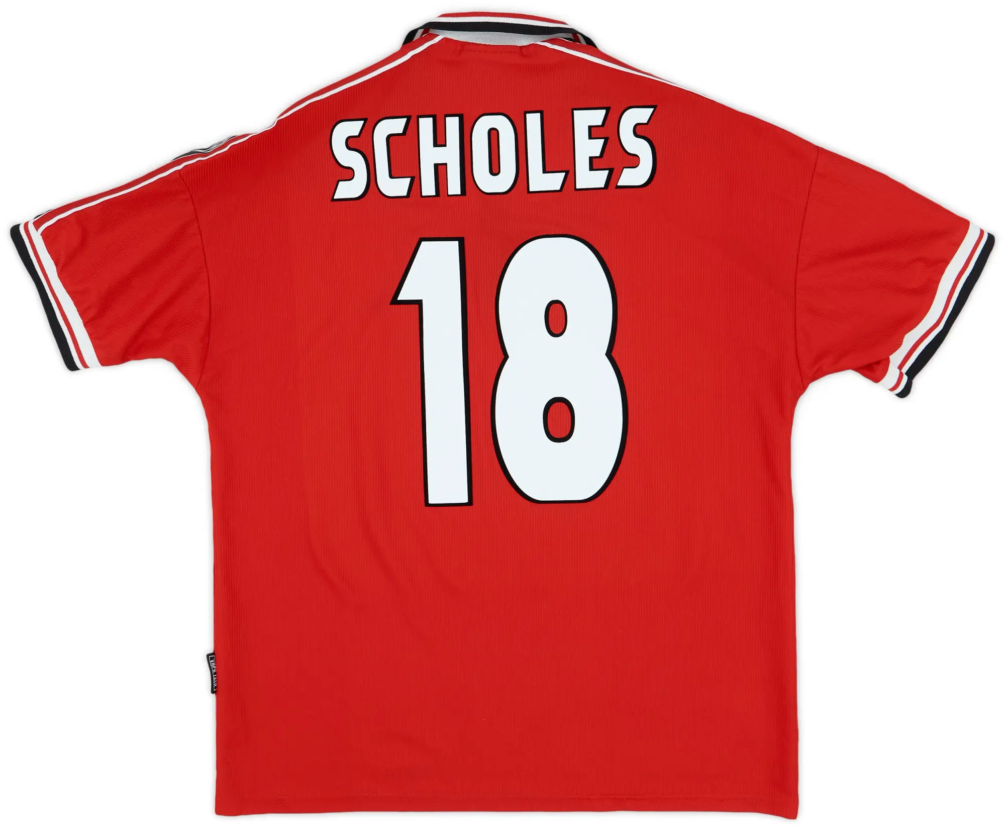 Umbro 1998-00 Manchester United Home Shirt Scholes #18 - 8/10 - (L)