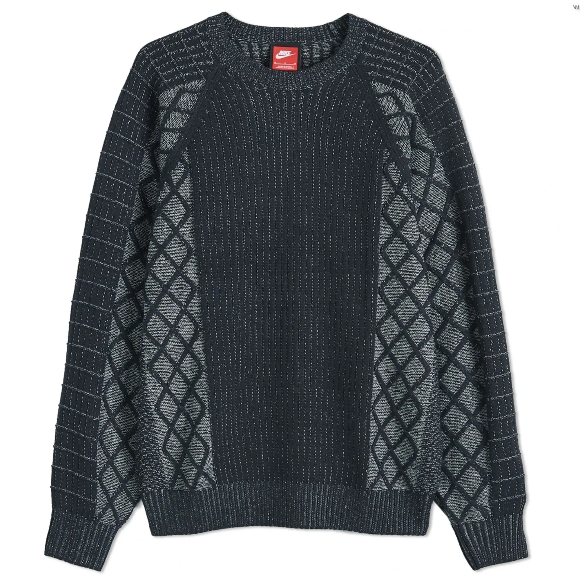 Nike Men's Apparel Tech Sweater Black/Silver