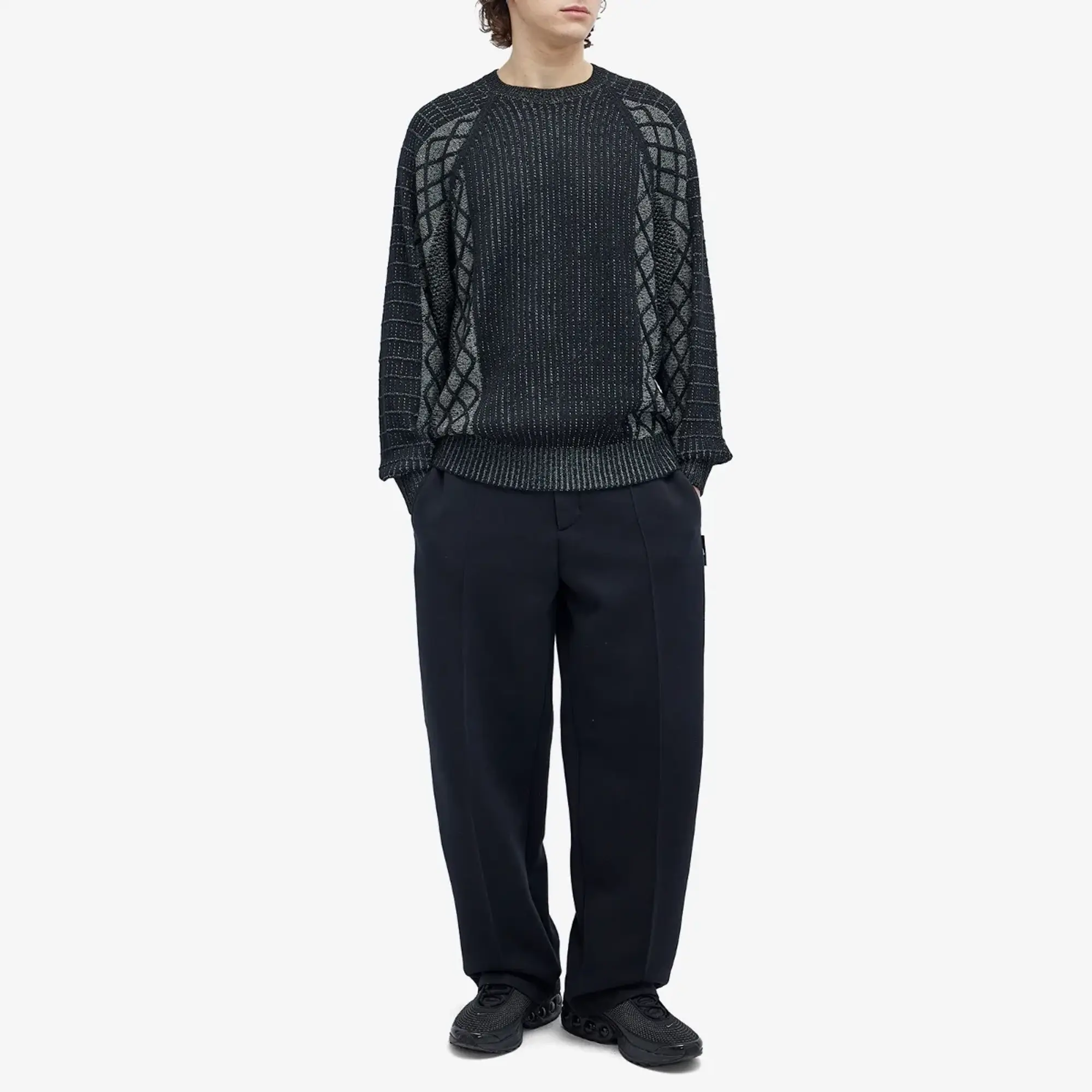 Nike Men's Apparel Tech Sweater Black/Silver