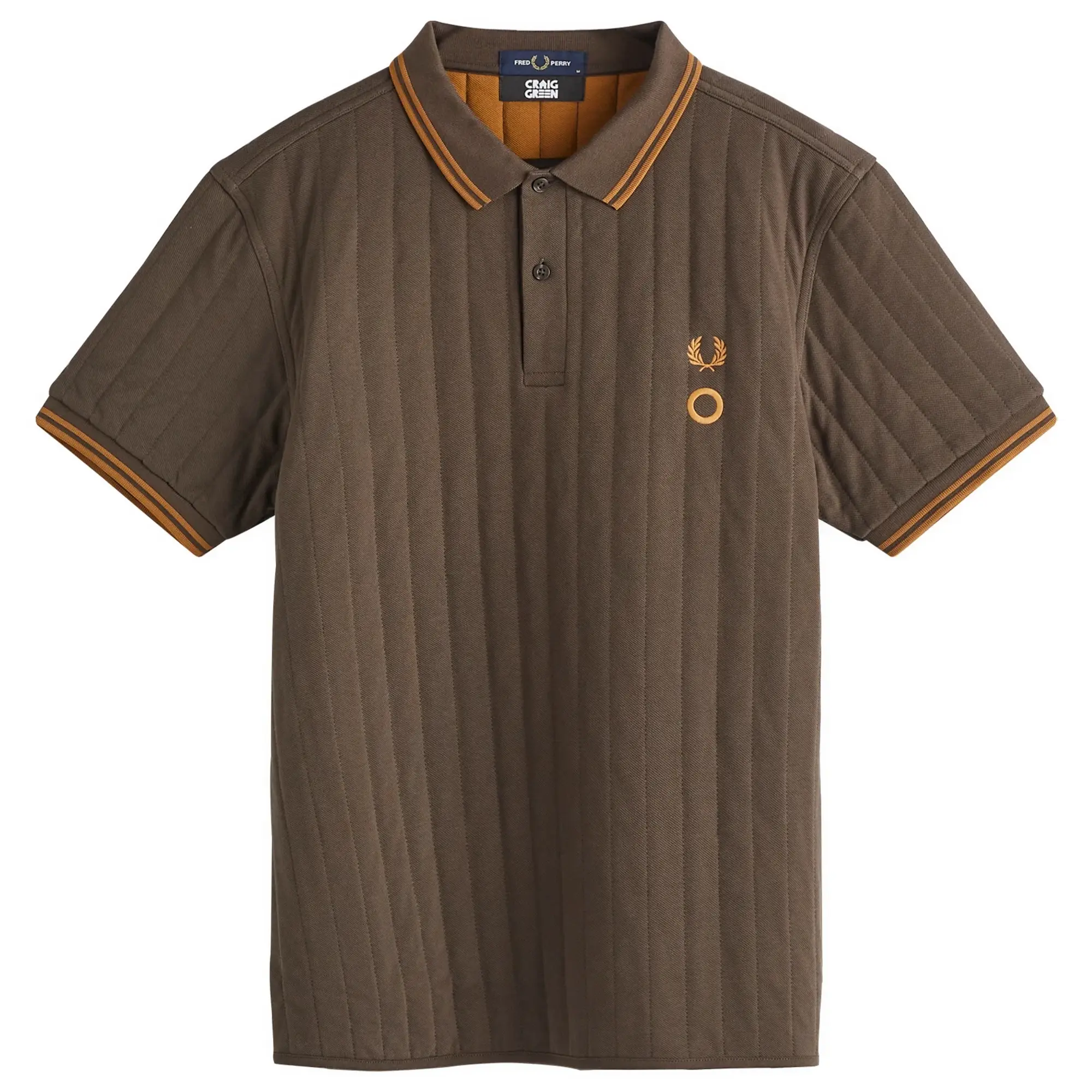 Fred Perry Men's x Craig Green Quilted Polo Raf Black