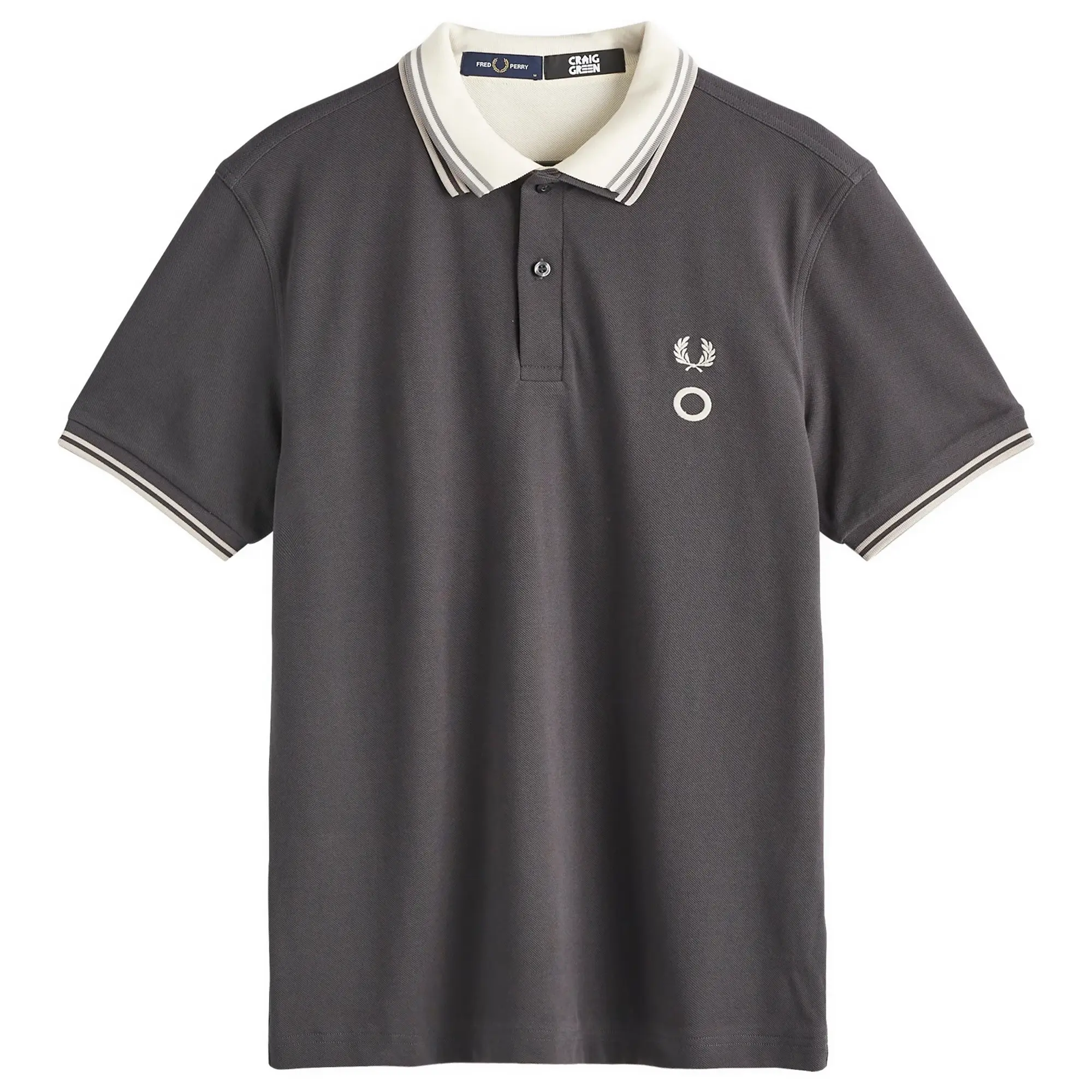 Fred Perry Men's x Craig Green Double Layer Polo Anchor Grey