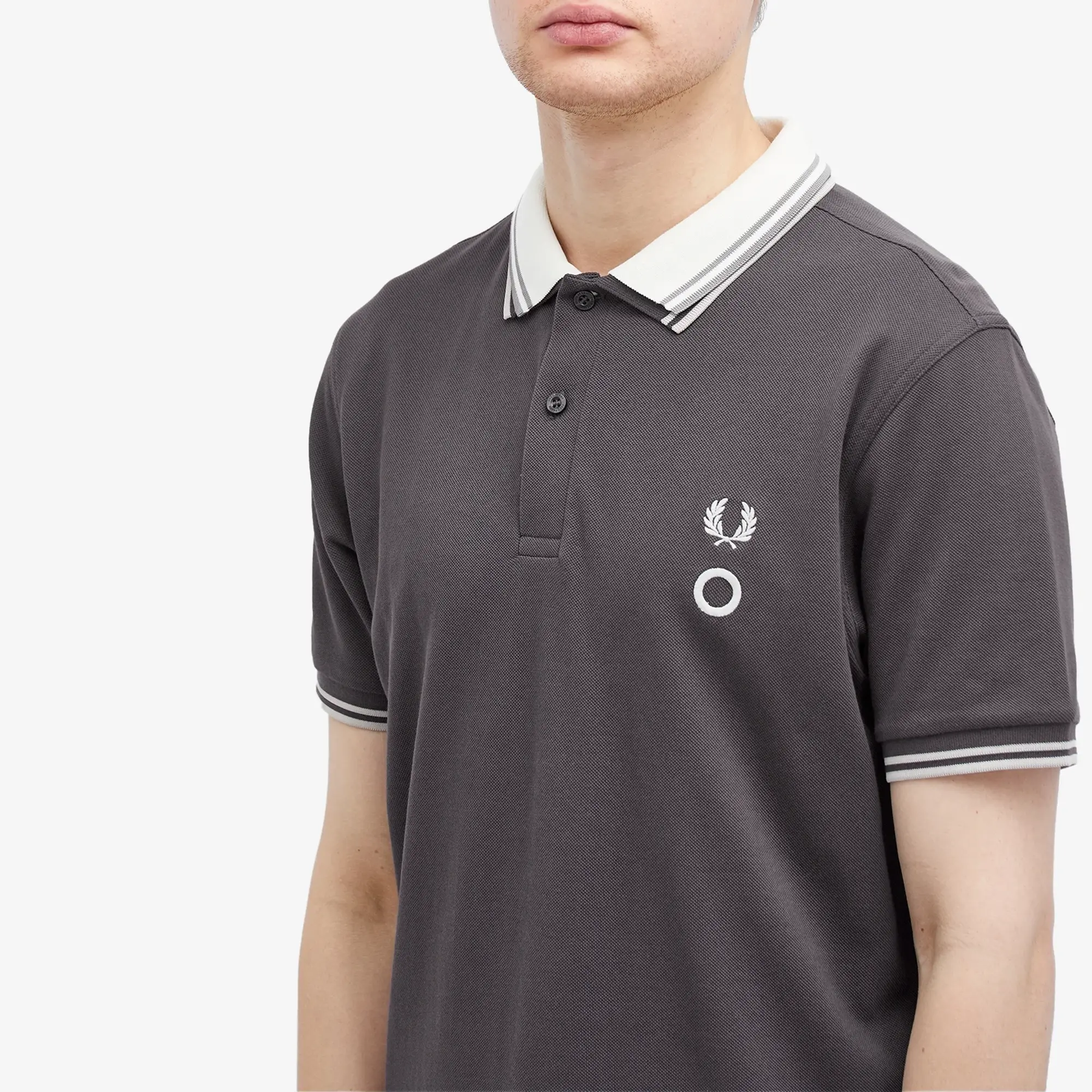 Fred Perry Men's x Craig Green Double Layer Polo Anchor Grey