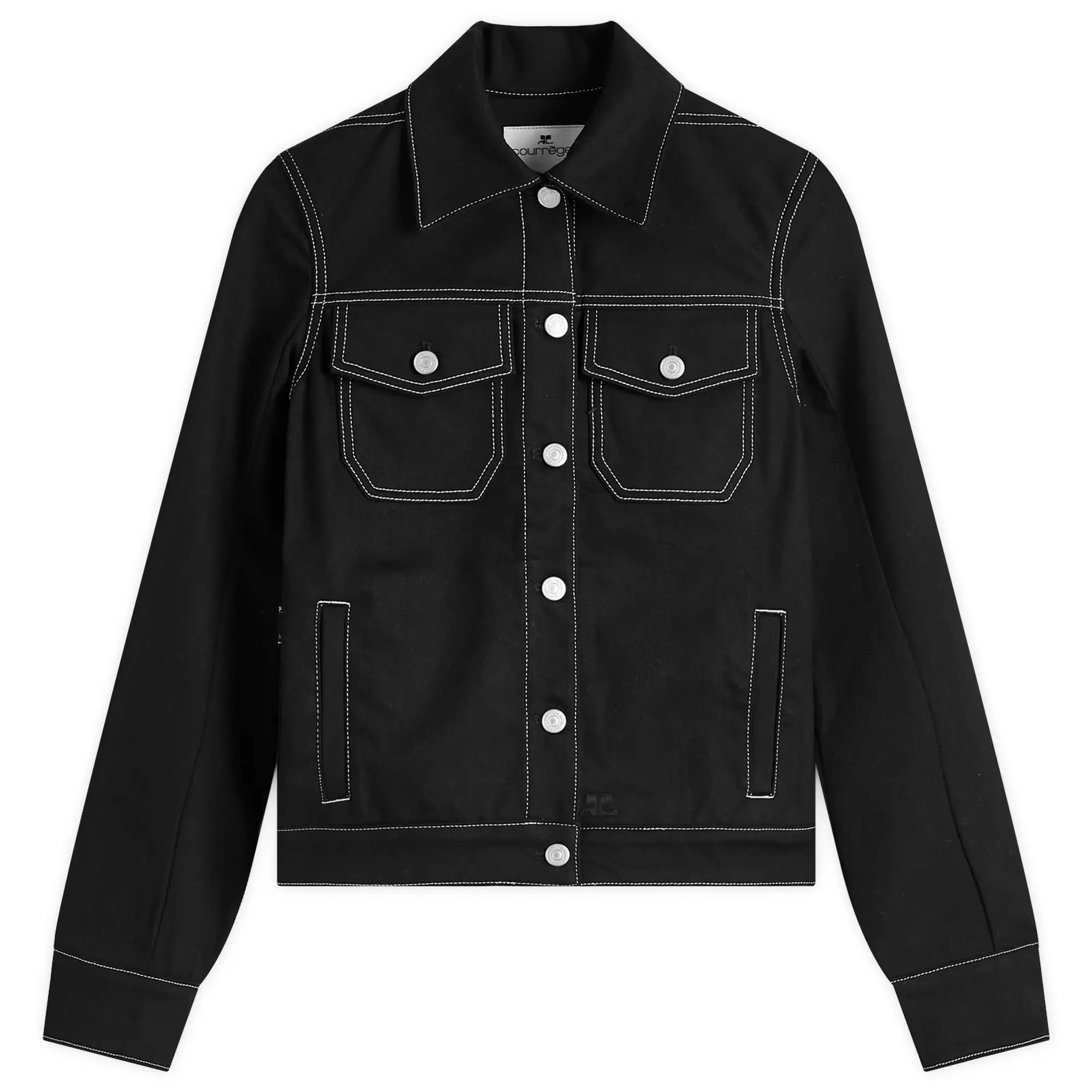 Courrèges Women's Denim Jacket Black/White