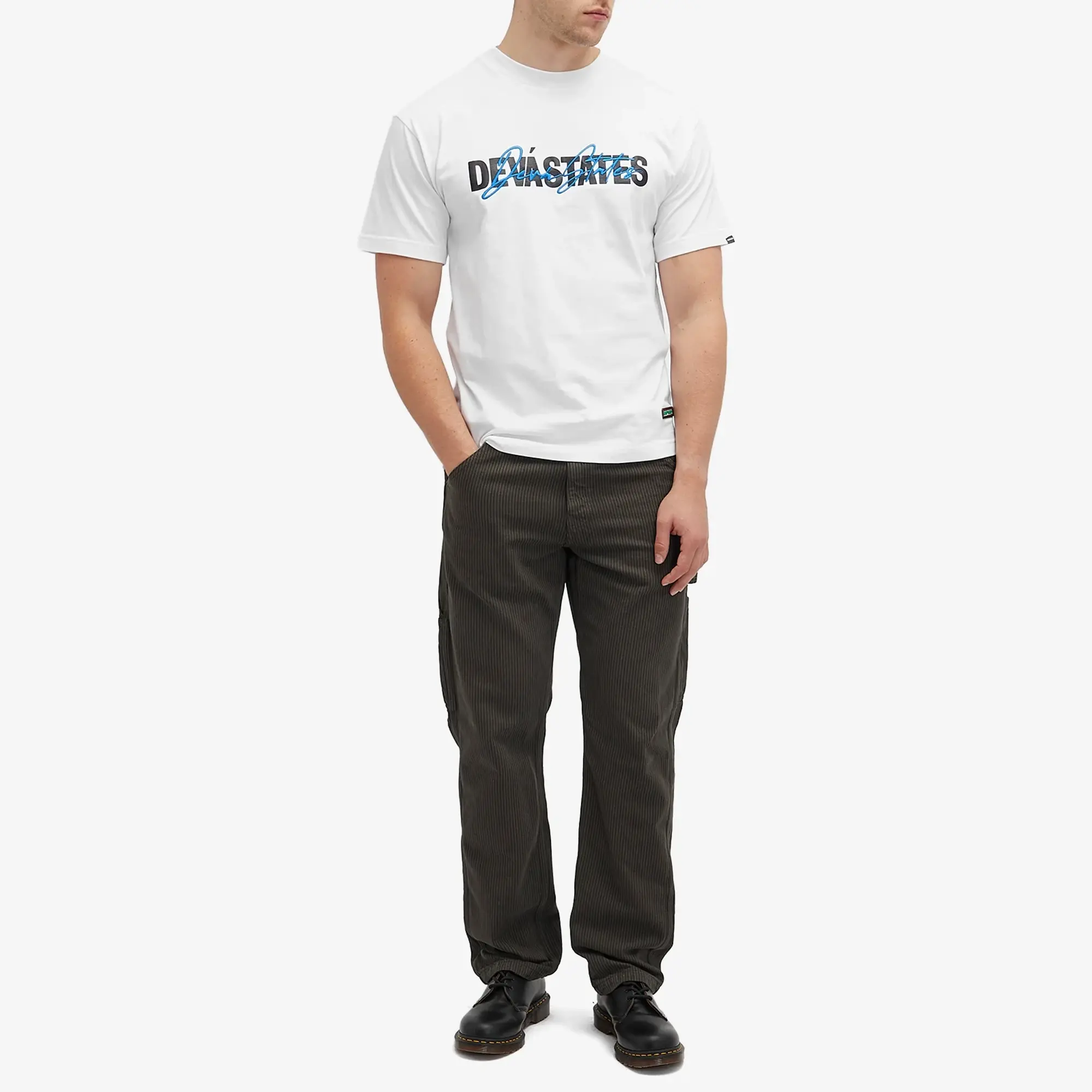 Deva States Men's Overlay Logo T-Shirt White
