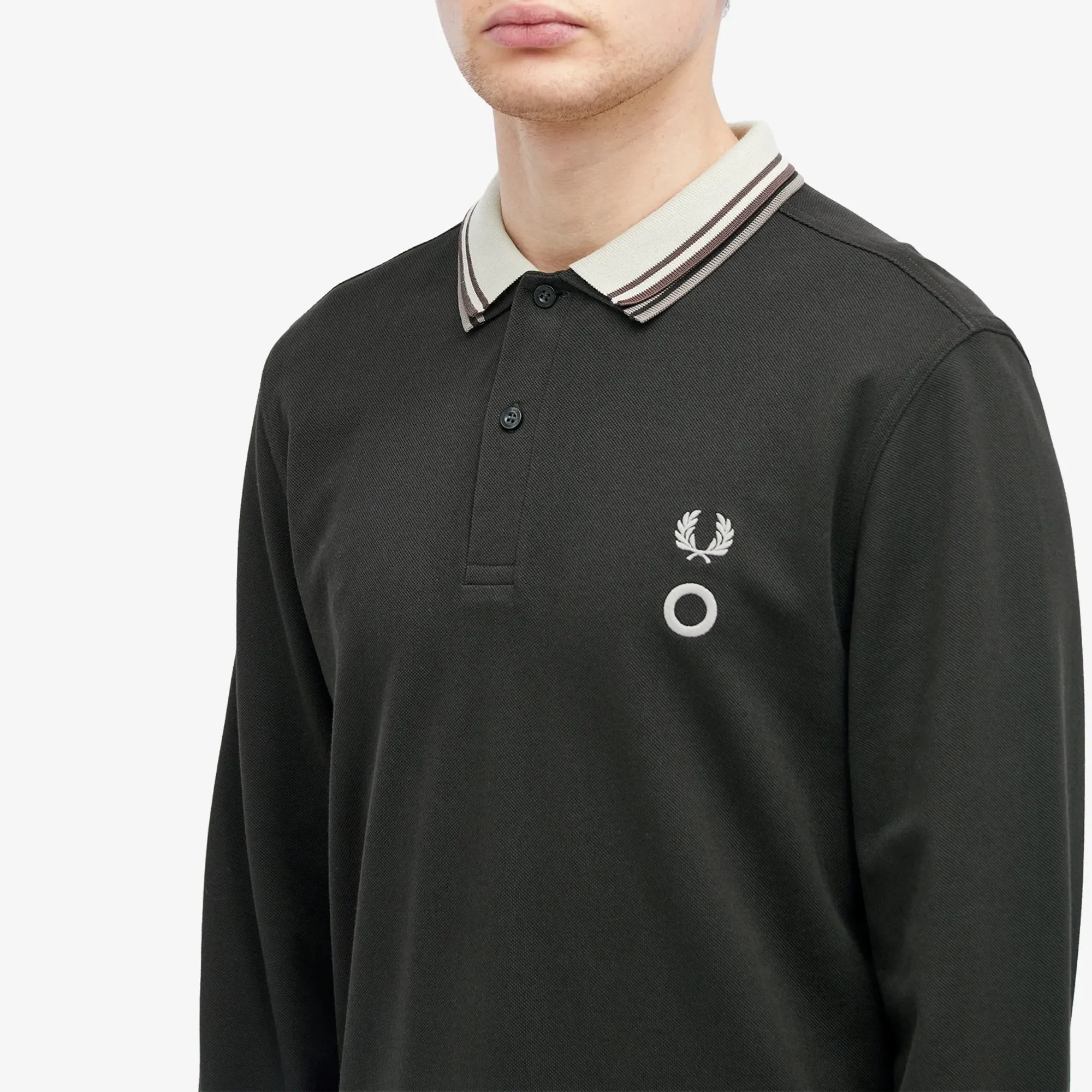 Fred Perry Men's x Craig Green Double Layer Long Sleeve Polo Night
