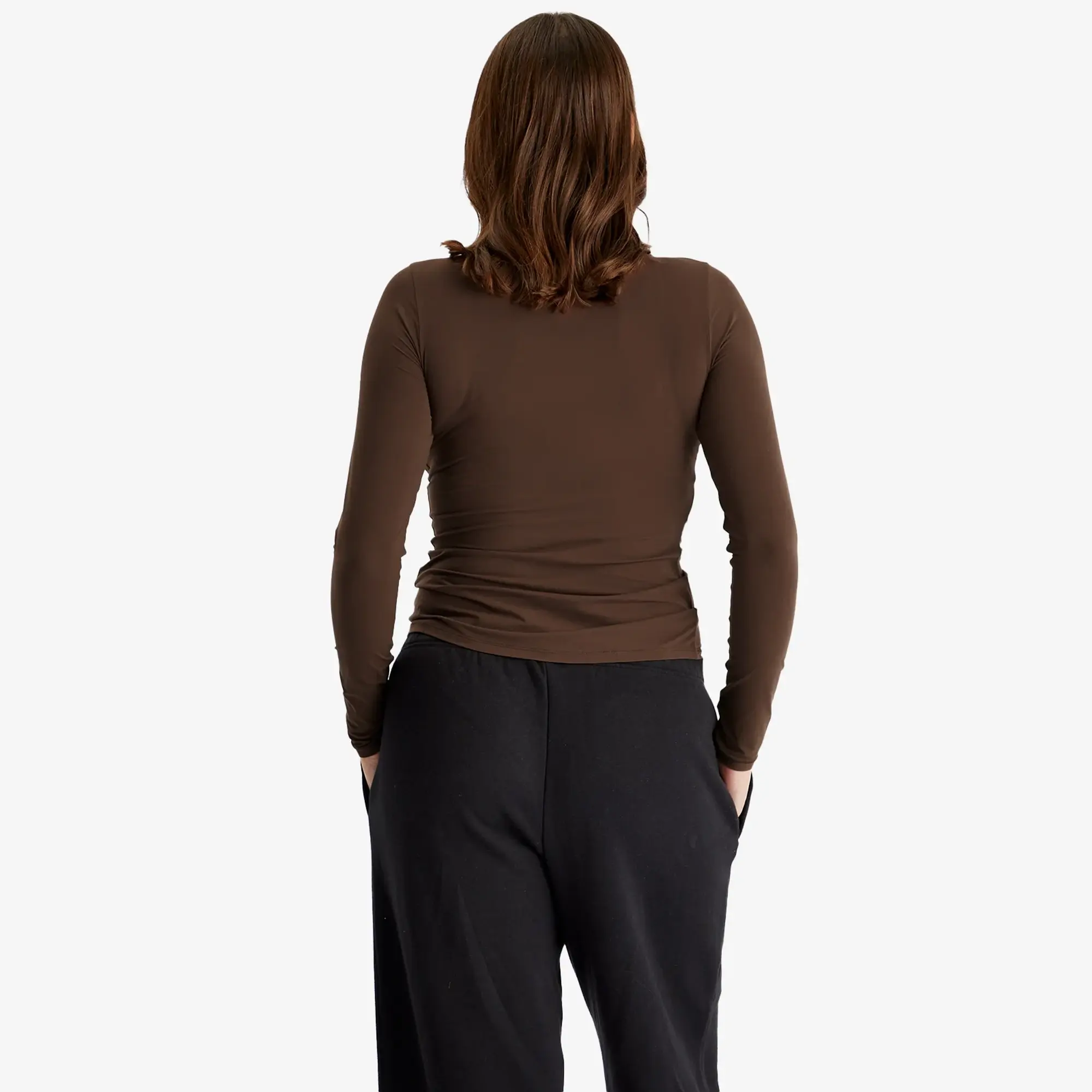 SKIMS Women's Fits Everybody Turtleneck Top Cocoa