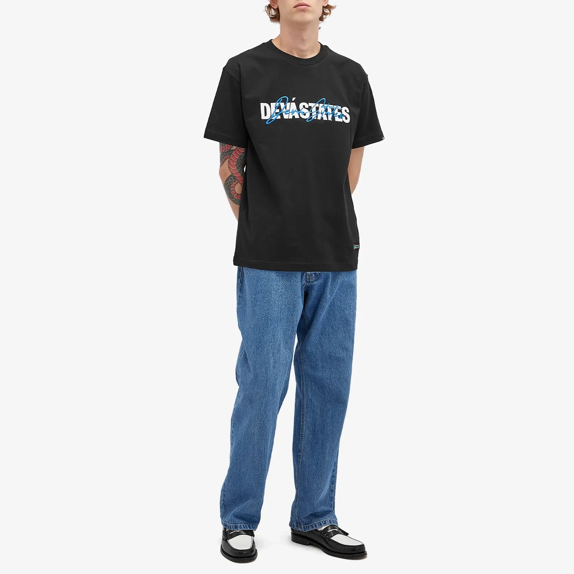 Deva States Men's Overlay Logo T-Shirt Black
