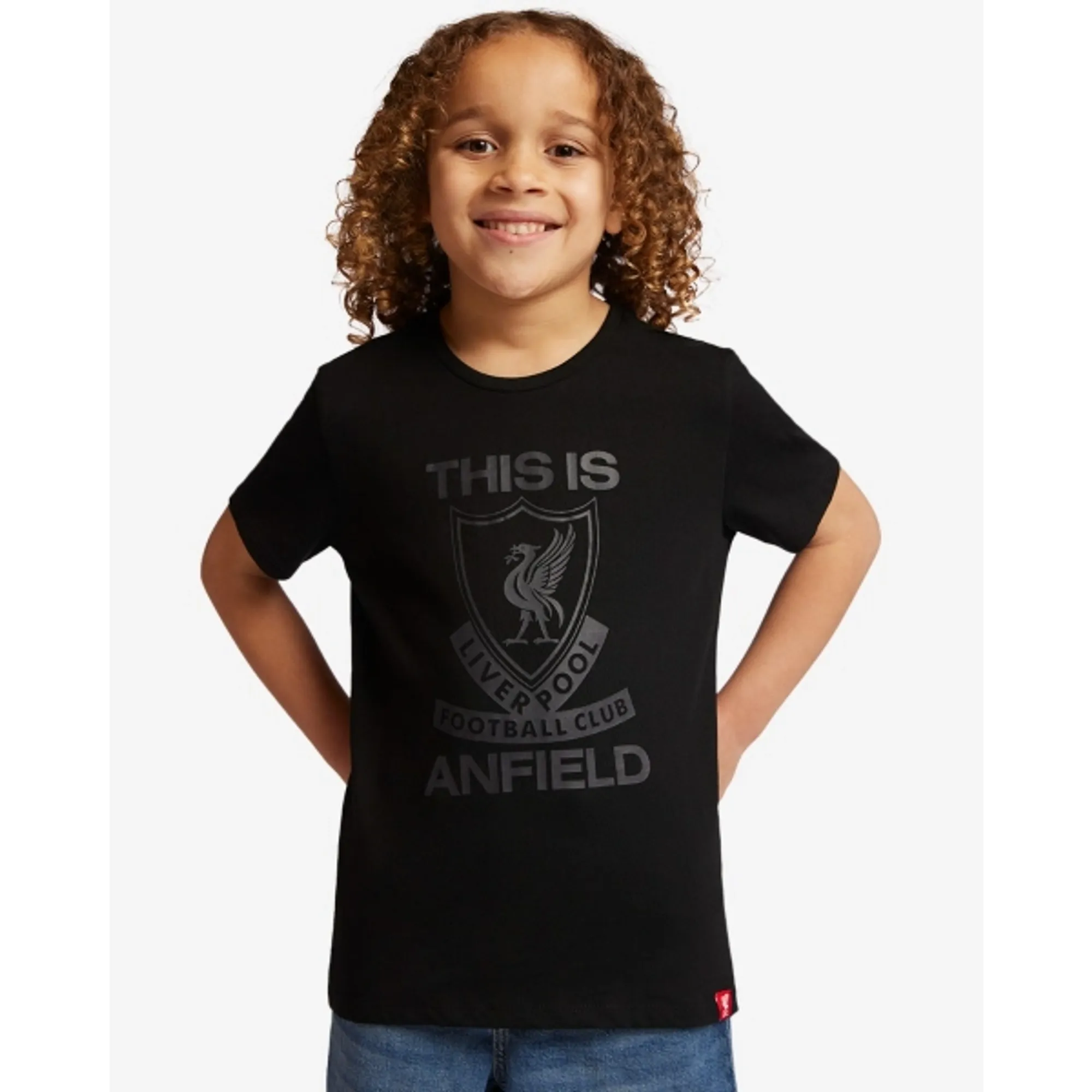 Liverpool FC LFC Junior This Is Anfield Black Tee
