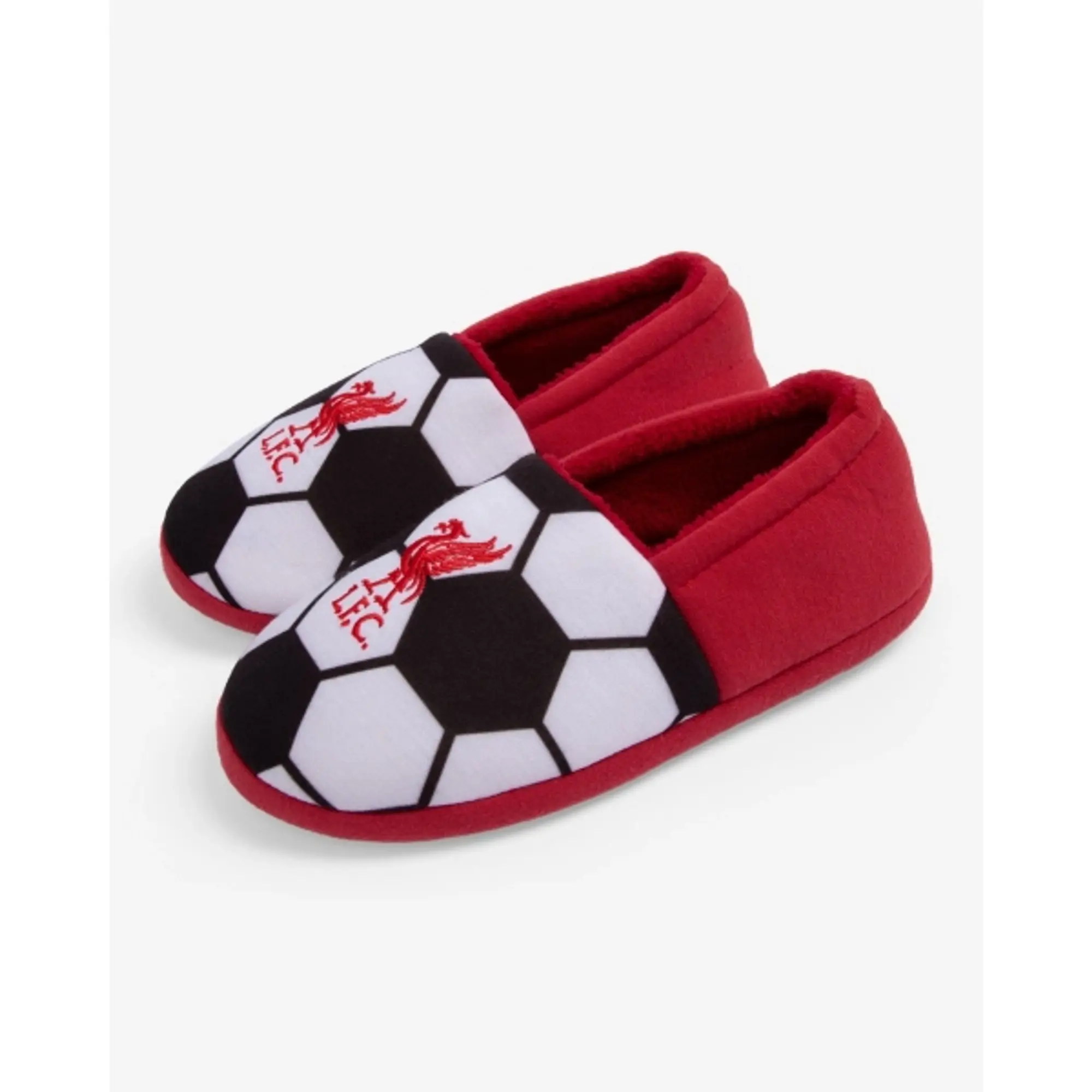 Liverpool FC LFC Juniors Boys Football Slippers Red 70713 FOOTY.COM