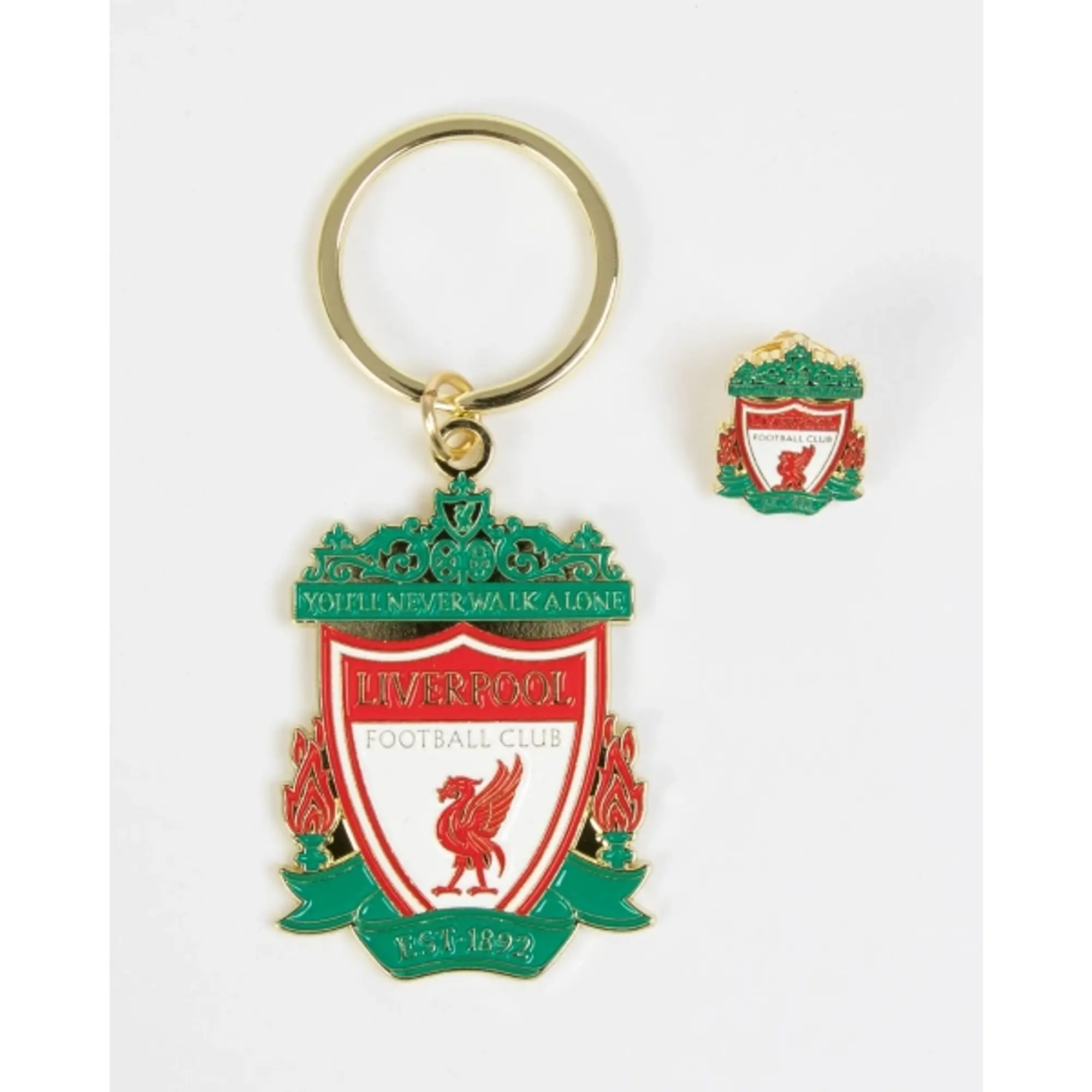 Liverpool FC LFC Crest Badge & Keyring Set