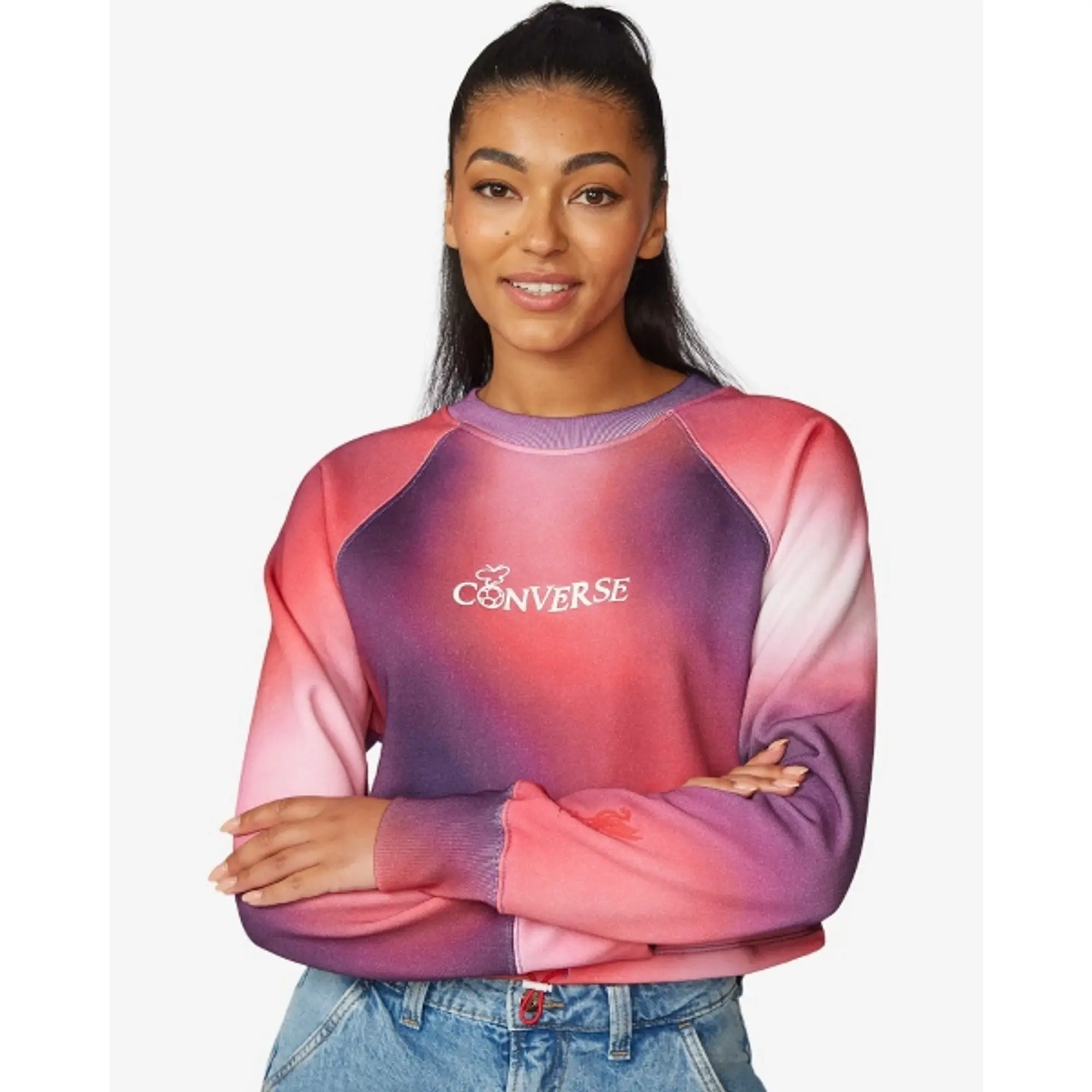 LFC x Converse Womens Crop Crewneck Sweatshirt Multi