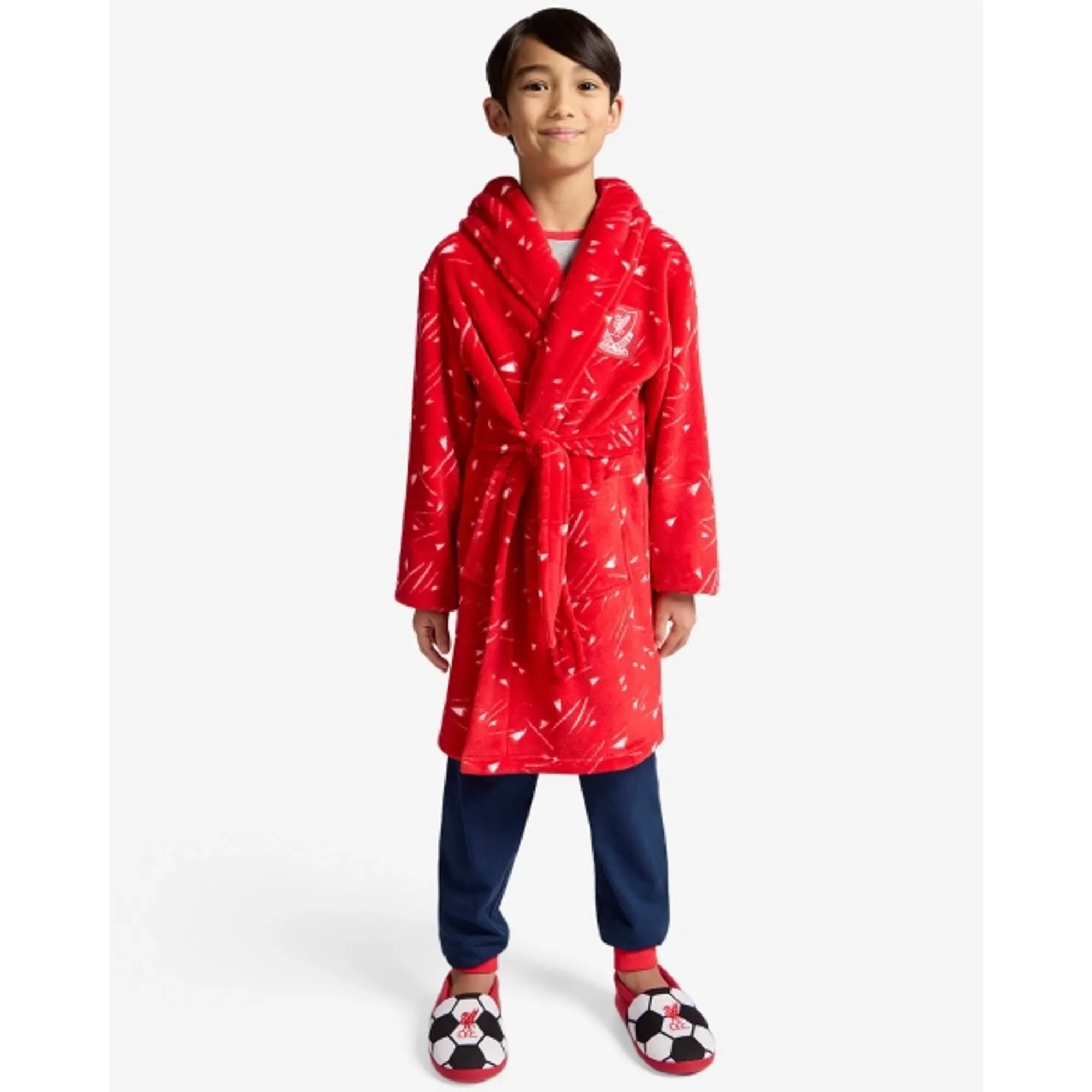 Liverpool FC LFC Unisex Juniors Home 89 Hooded Robe