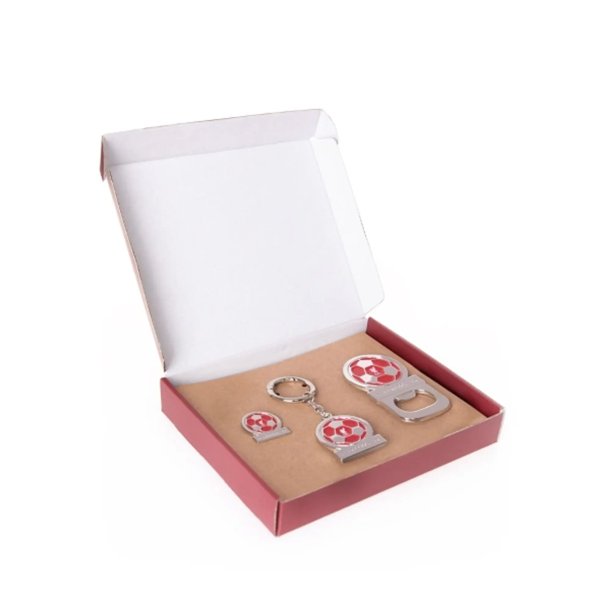Liverpool FC LFC Badge, Keyring & Bottle Opener Set
