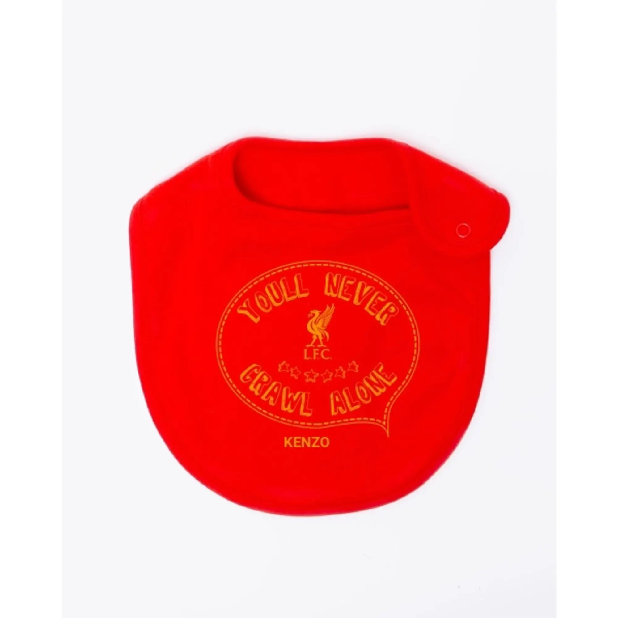 Liverpool FC LFC Baby Personalised You'll Never Crawl Alone Bib Red