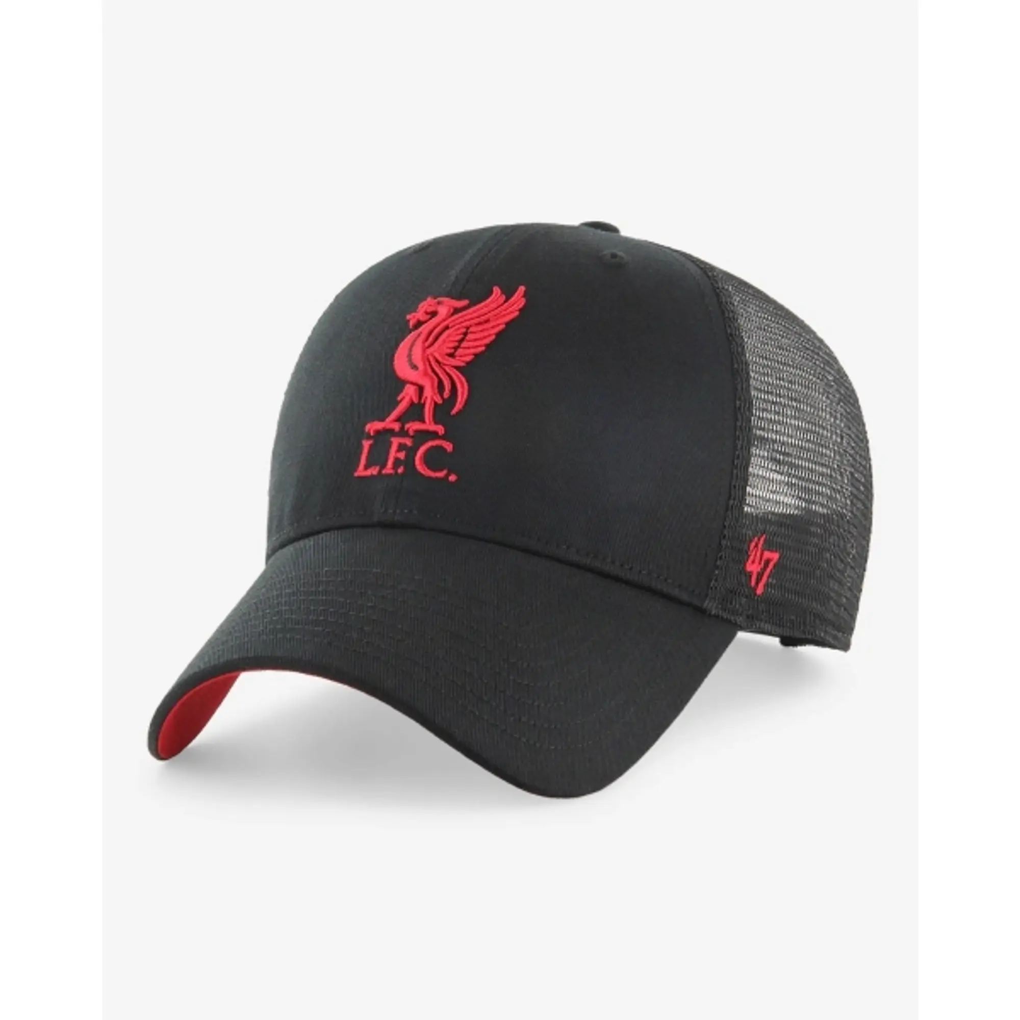 Liverpool FC LFC 47 Adults Ballpark Mesh MVP Black & Red Cap