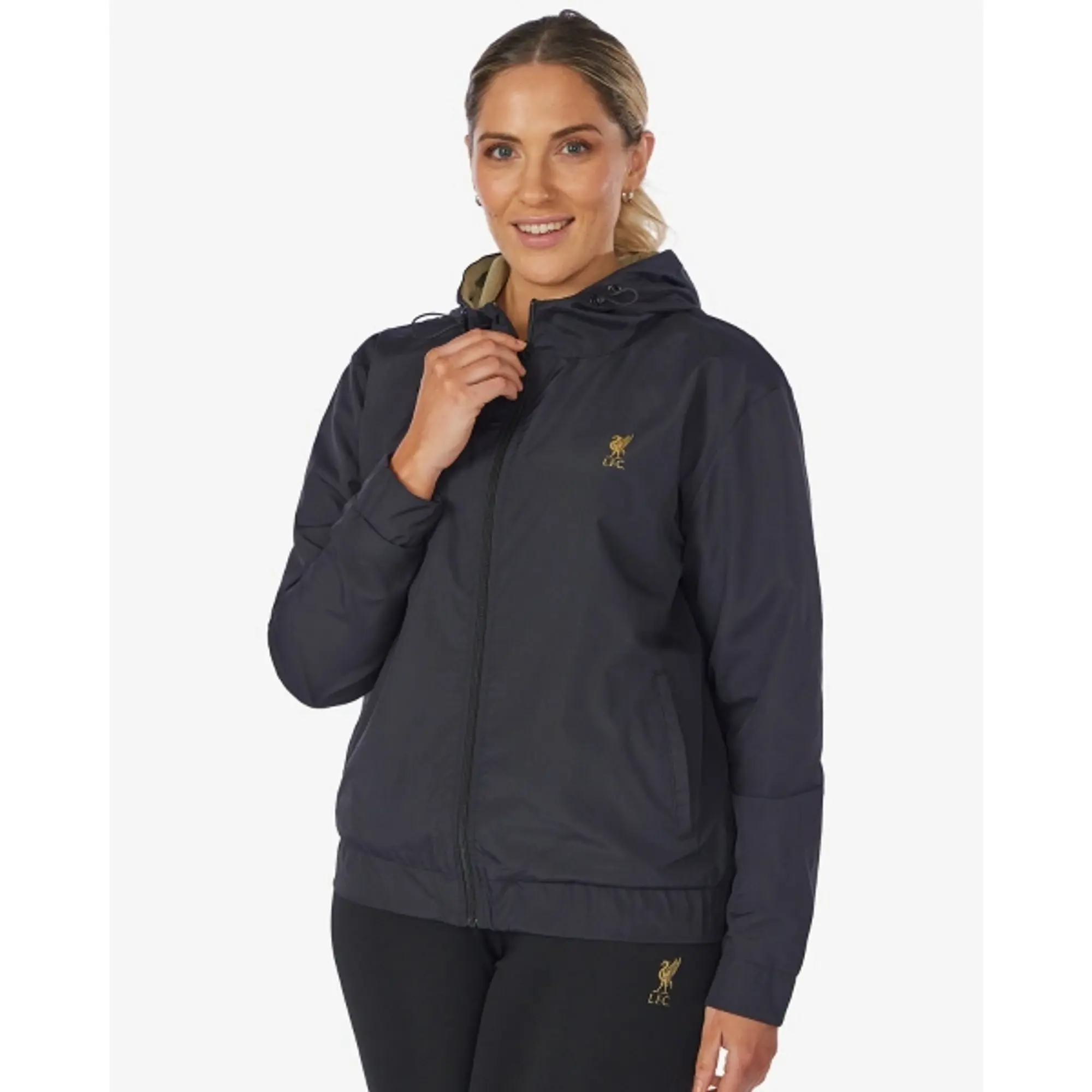 Liverpool FC LFC Womens Rain Jacket Black