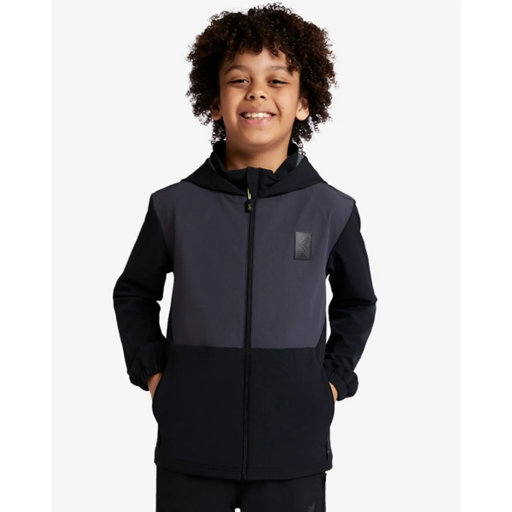 Liverpool FC LFC Juniors Hooded Rain Jacket Black