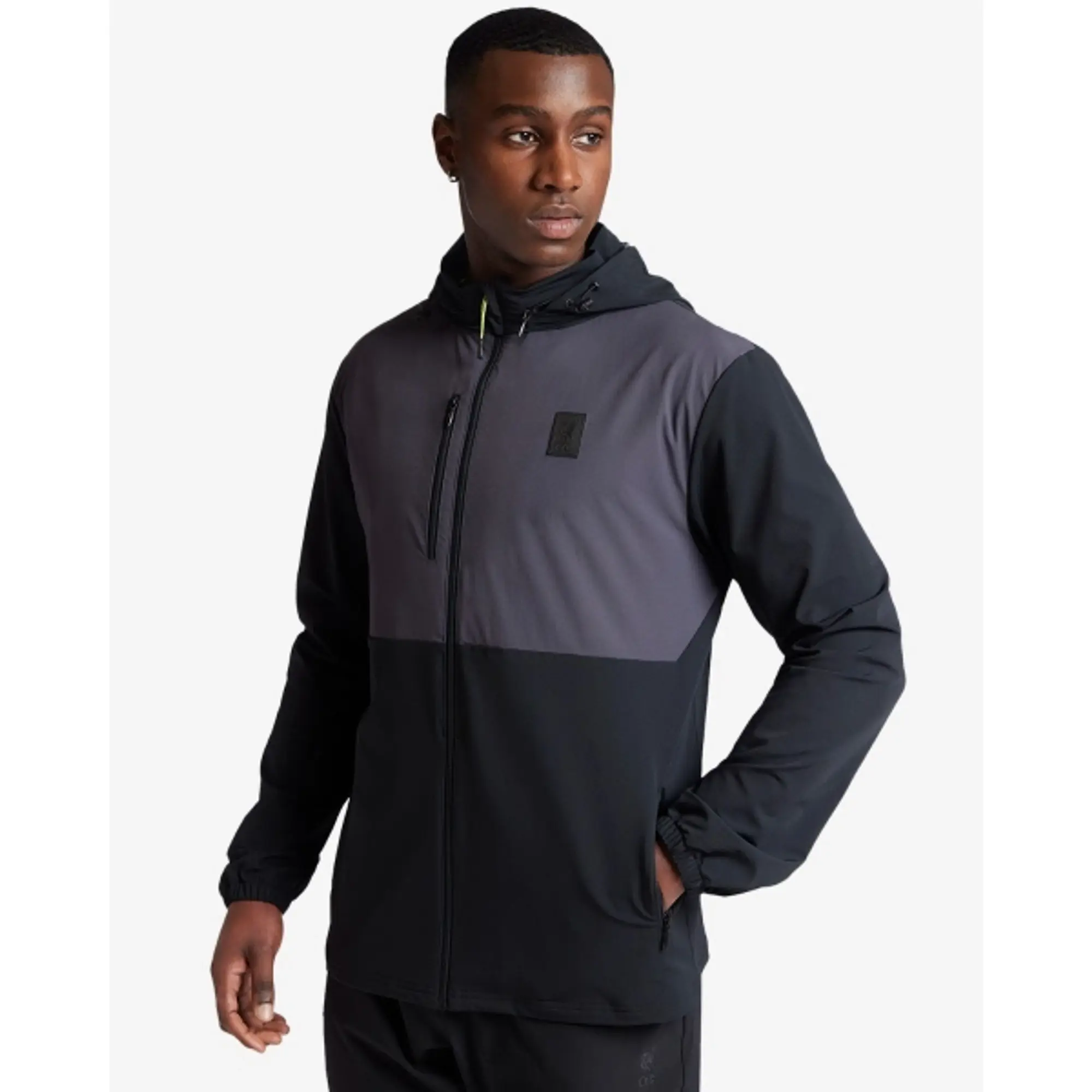 Liverpool FC LFC Adults Hooded Rain Jacket Black