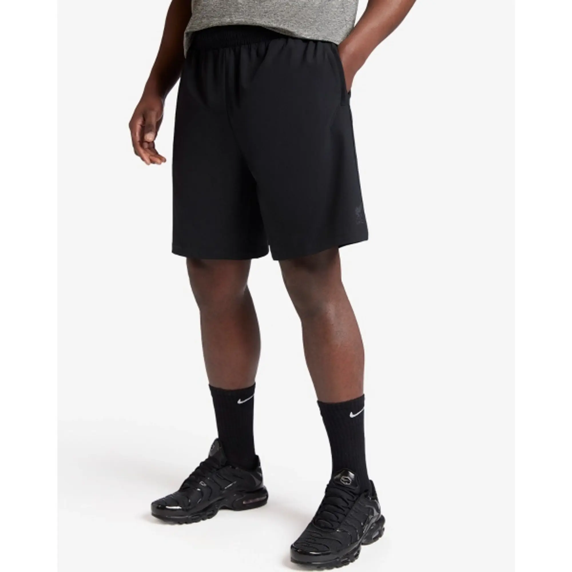 Liverpool FC LFC Adults Woven Shorts Black