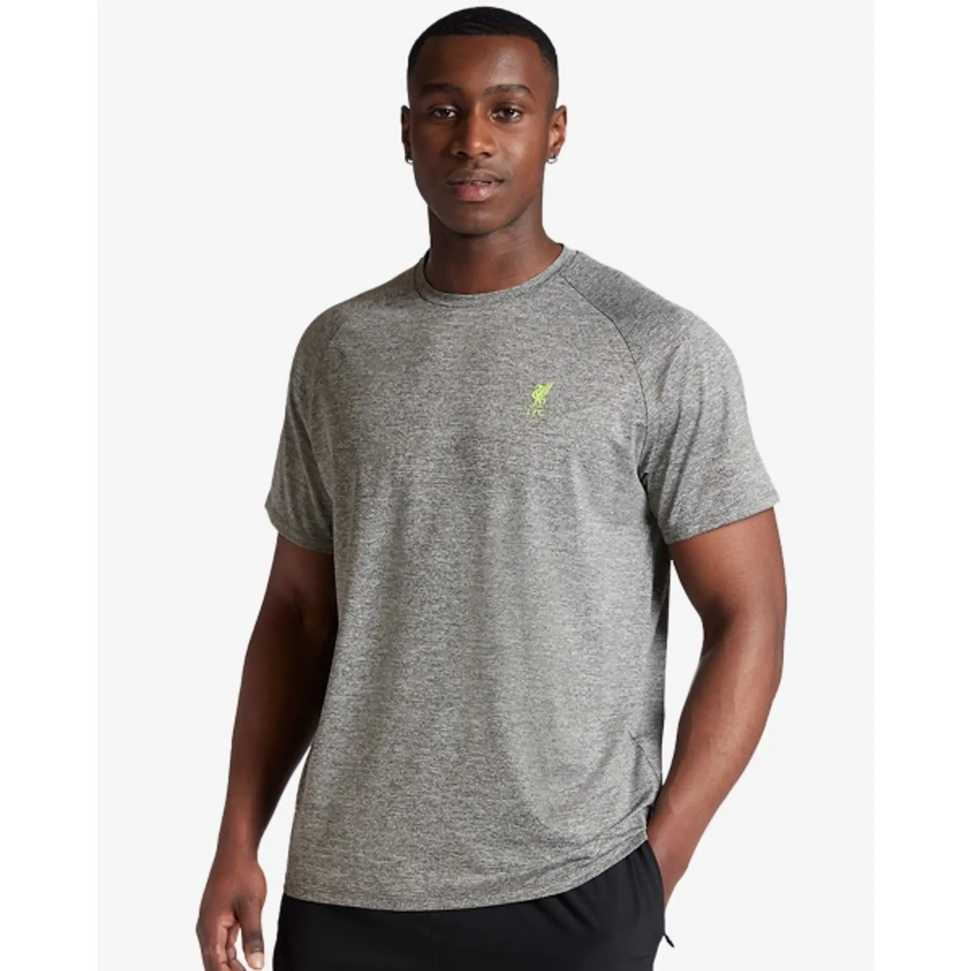Liverpool FC LFC Adults Space Dye Poly Tee Grey