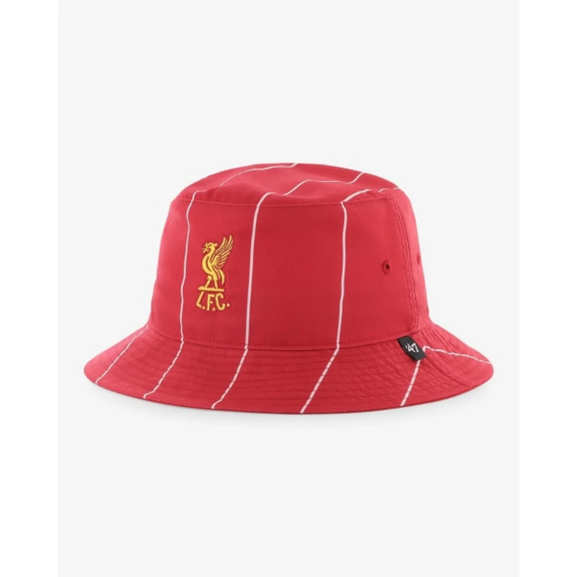 Liverpool FC LFC 47 Adults 1982 Pinstripe Bucket Hat Red