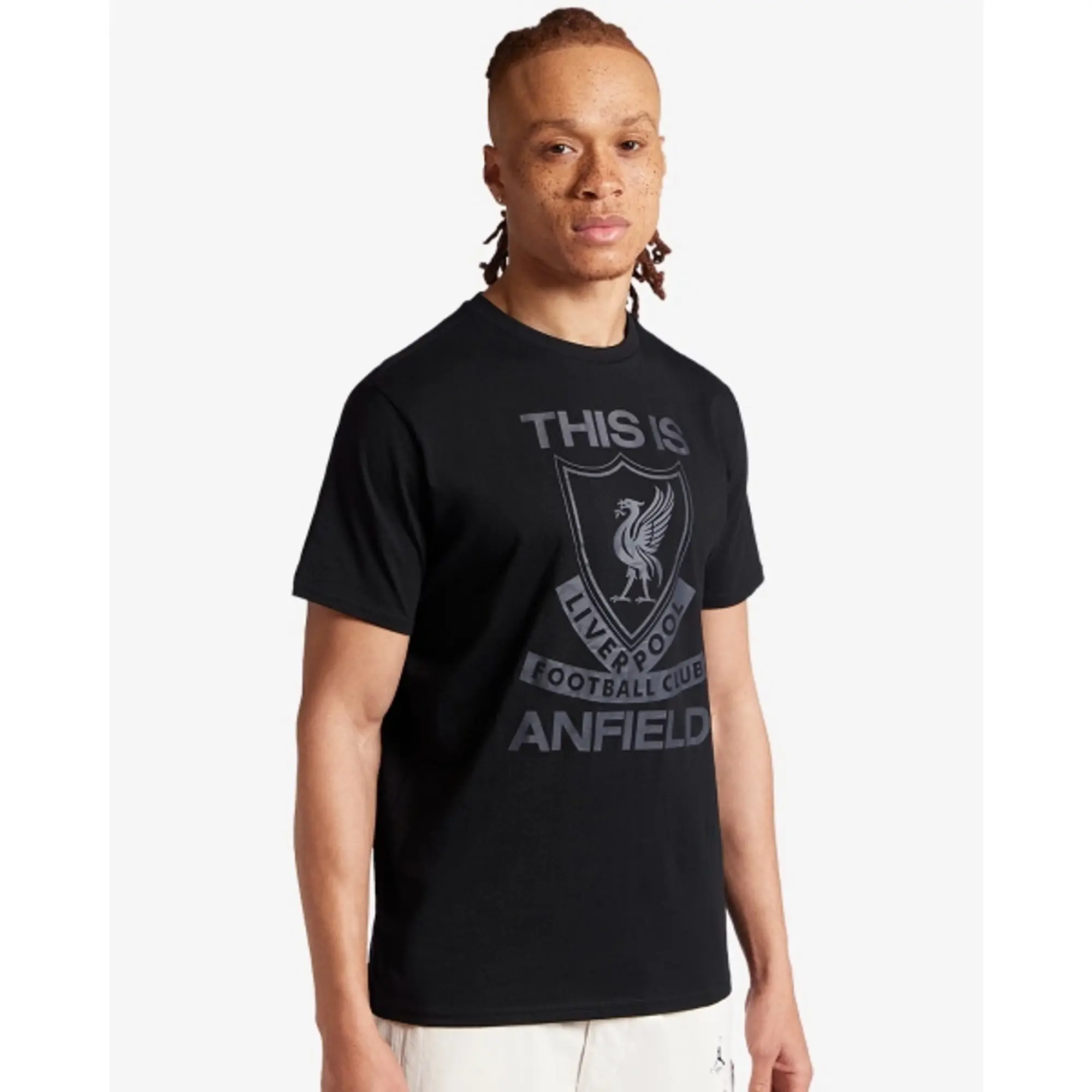 Liverpool FC LFC Mens This Is Anfield Print Tee Black