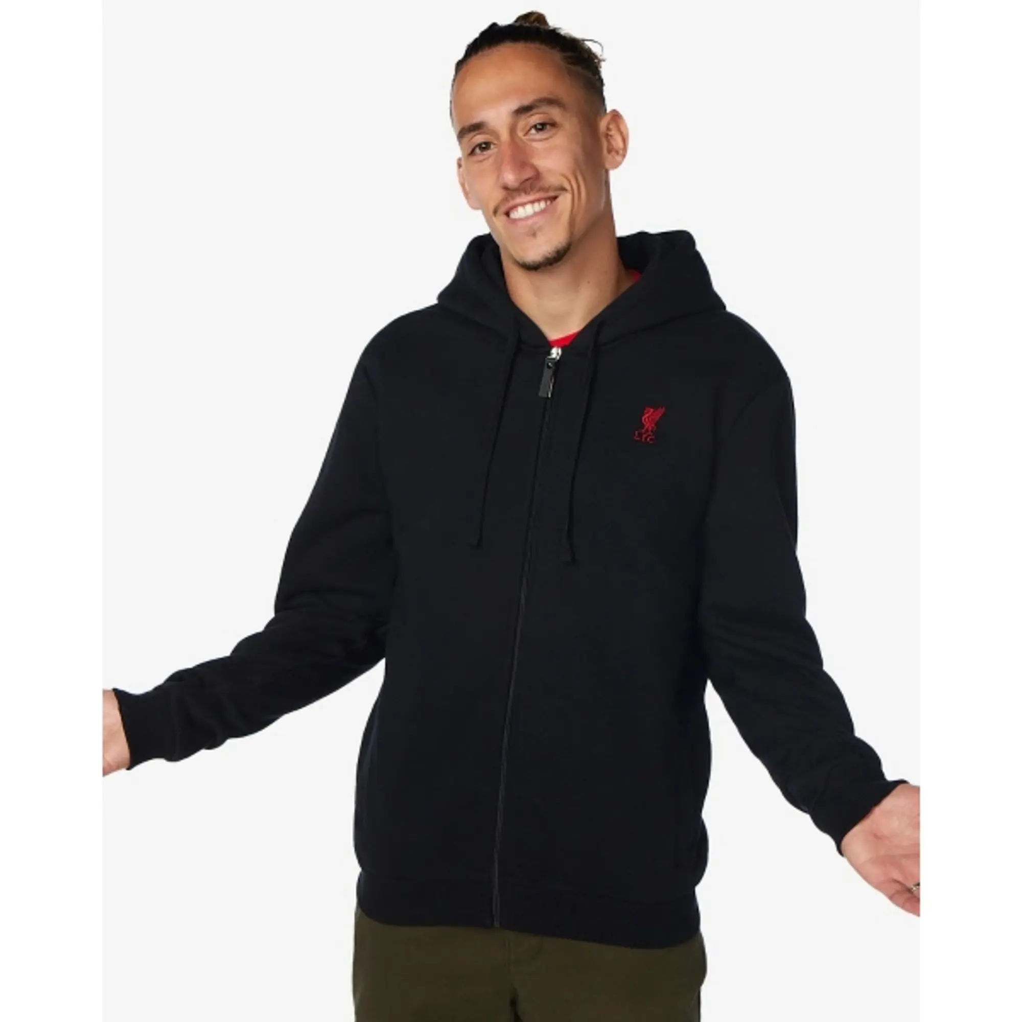 Liverpool FC LFC Zip Through Hoody Black