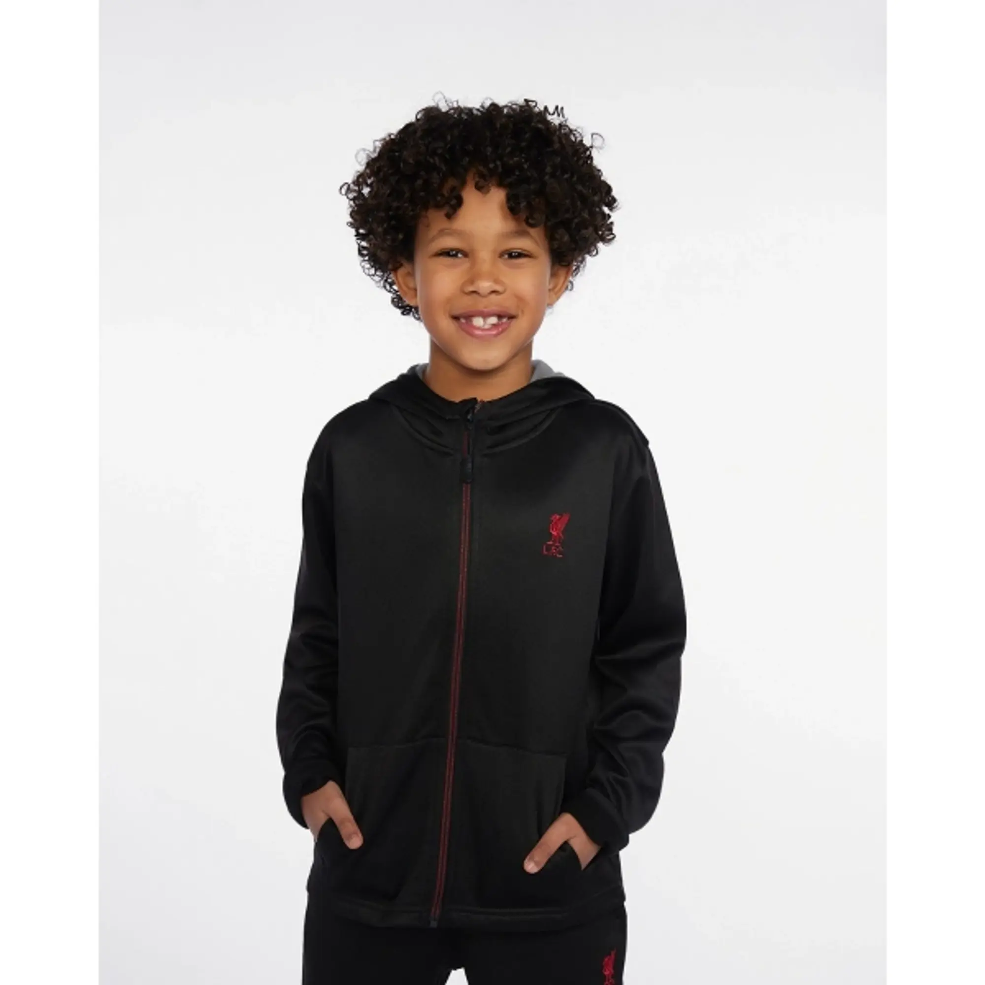 Liverpool FC LFC Juniors Panelled Track Top Black