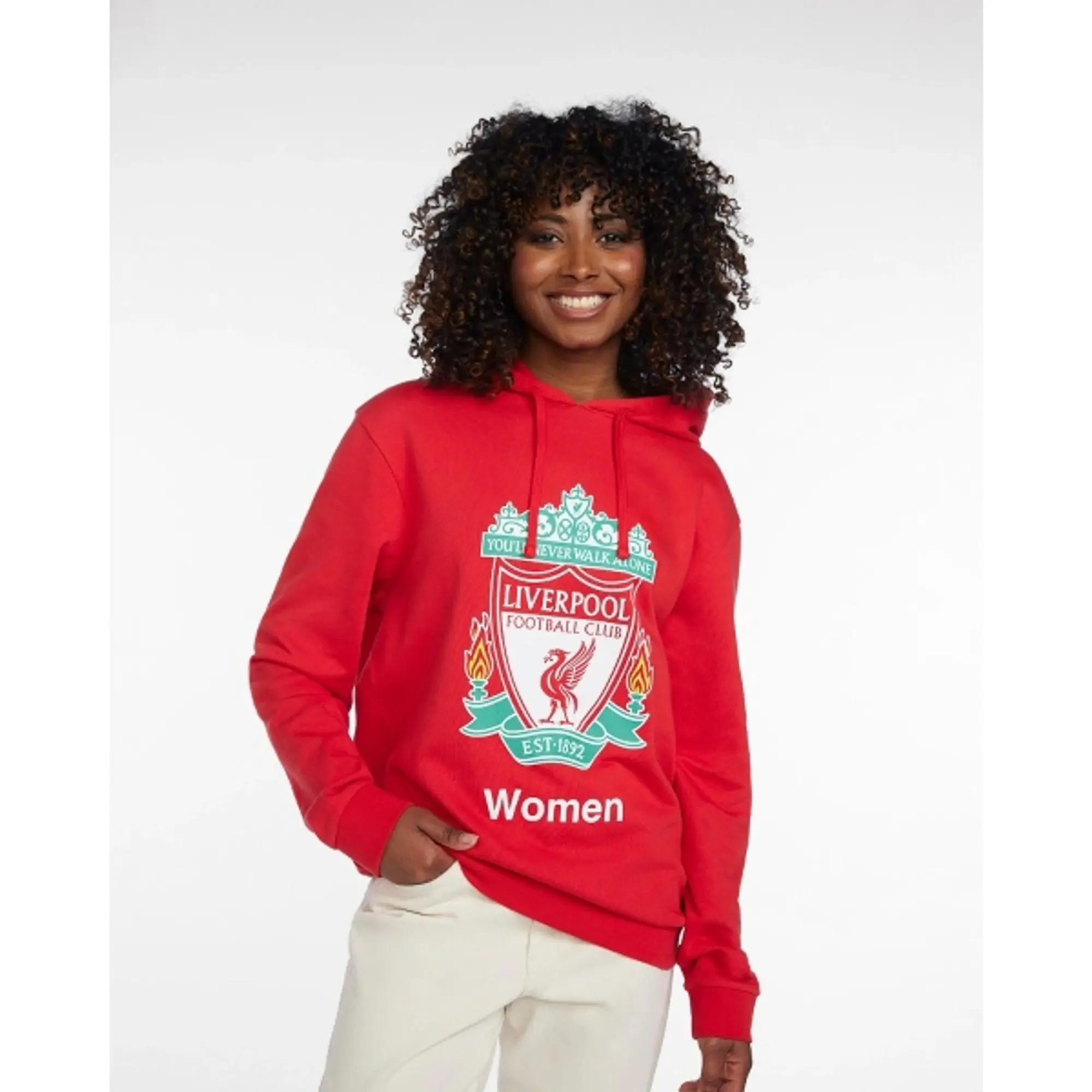 Liverpool FC LFCW Adults Crest Hoody Red