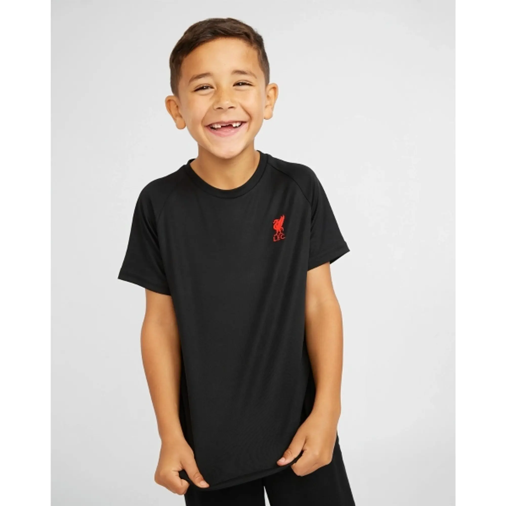 Liverpool FC LFC Junior Raglan Tee Black